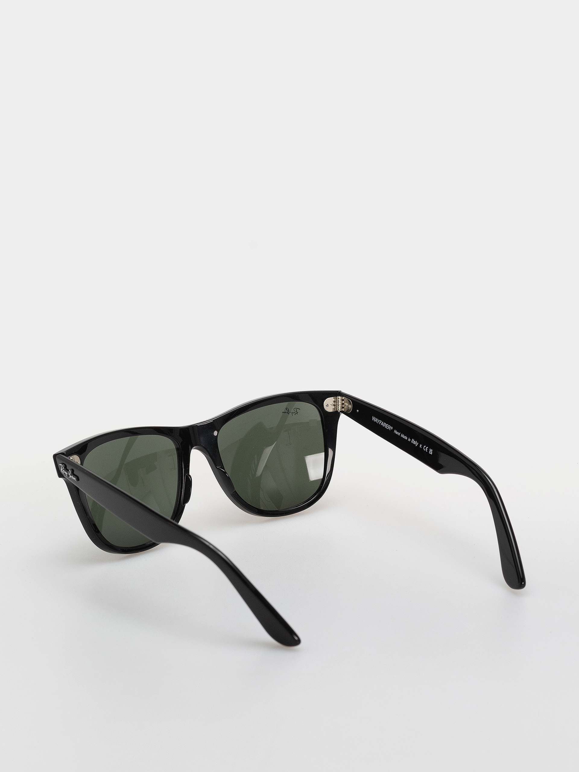 Ray-Ban Original Wayfarer Classic Sunglasses (polerowany czarny/zielone g-15)