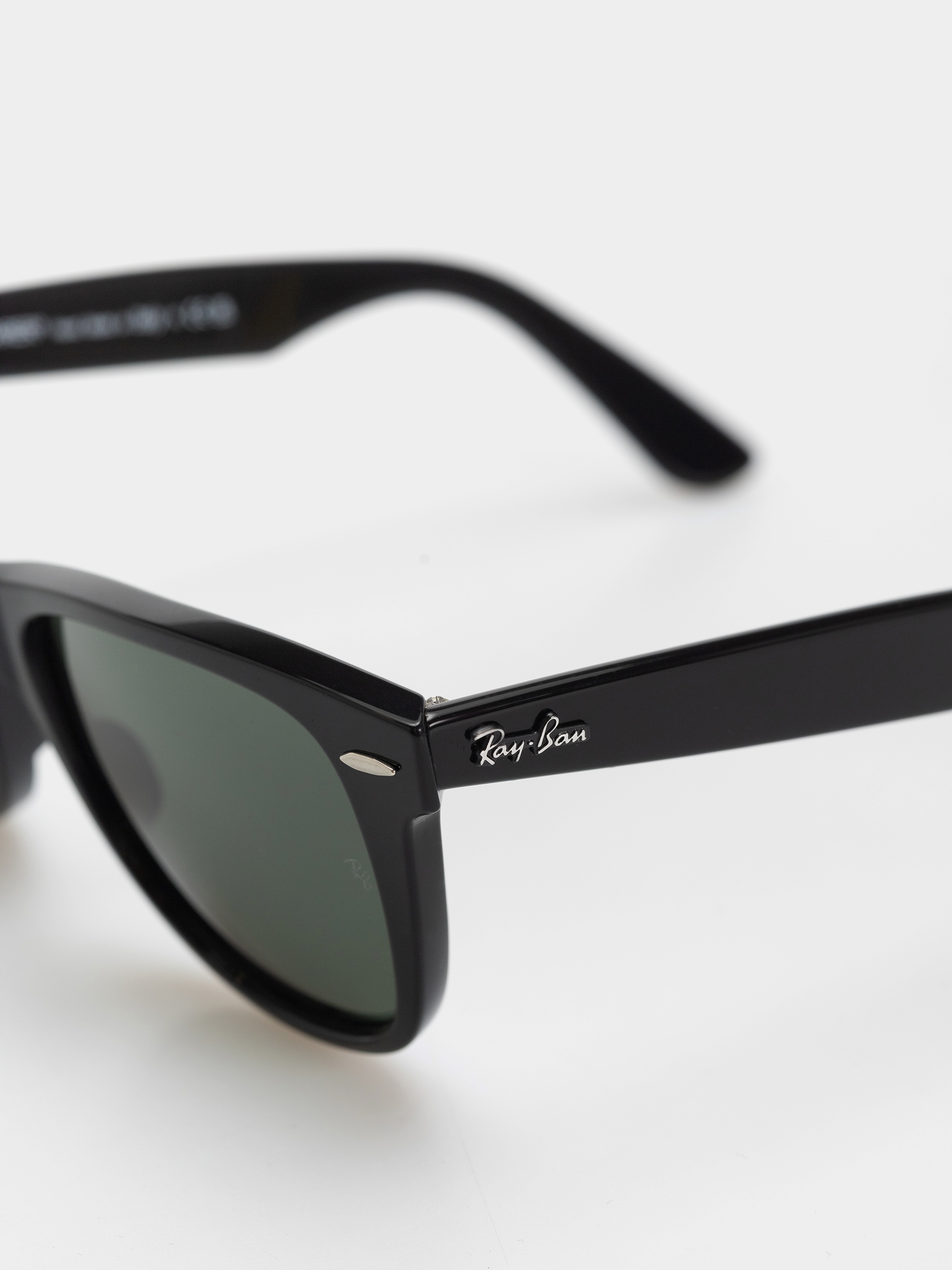 Ray-Ban Original Wayfarer Classic Sonnenbrille (polerowany czarny/zielone g-15)