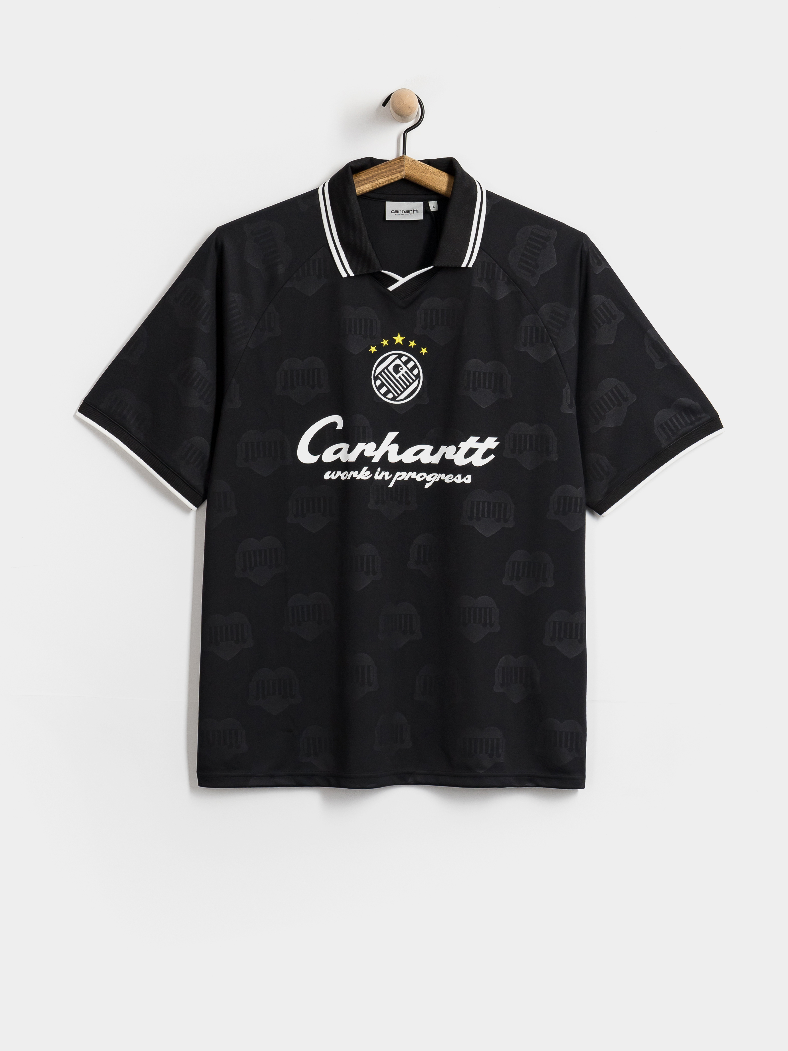 Carhartt WIP Terrace Football T-Shirt (heart train jacquard black)