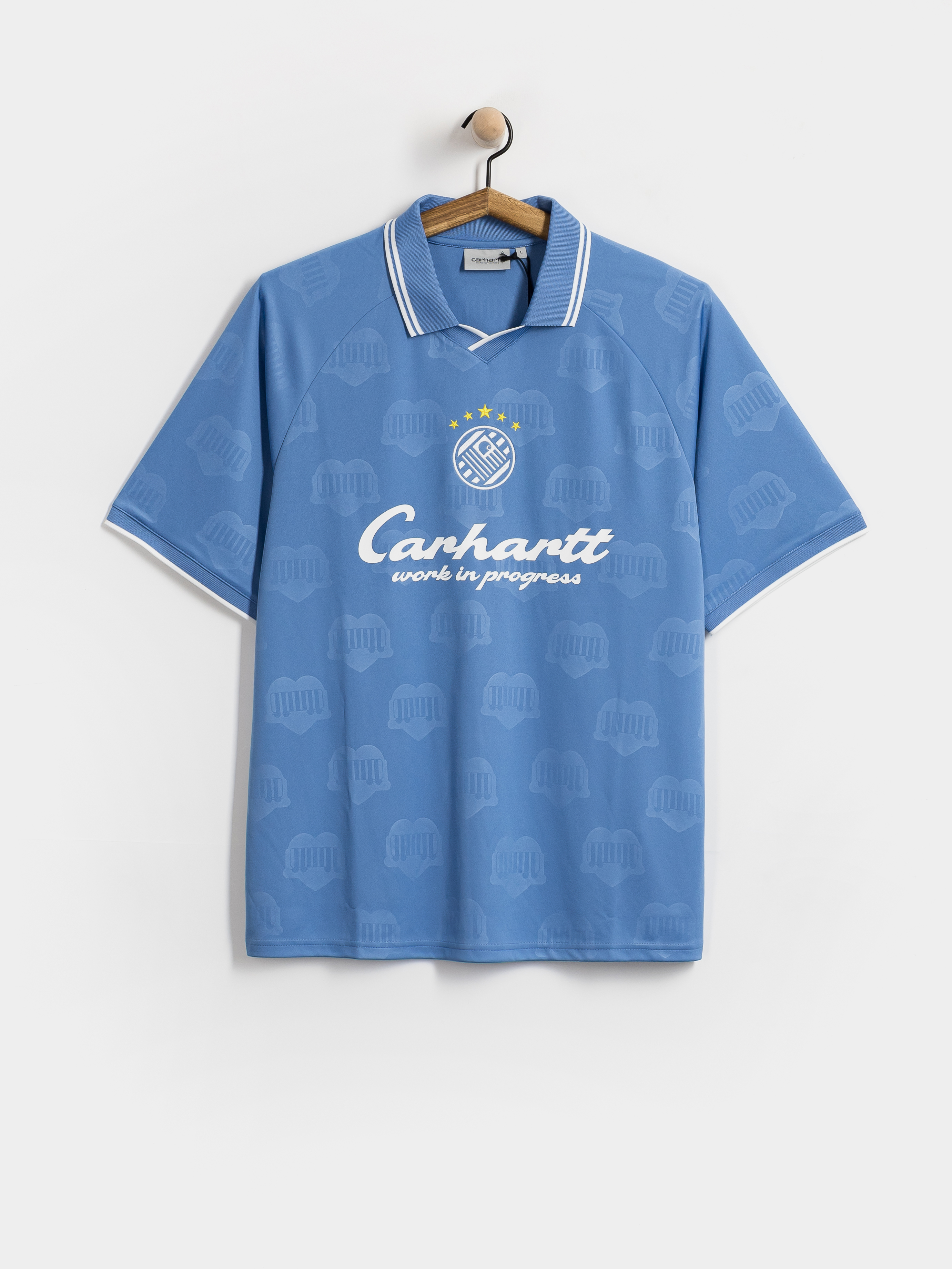 Carhartt WIP Terrace Football T-Shirt (heart train jacquard curacao)