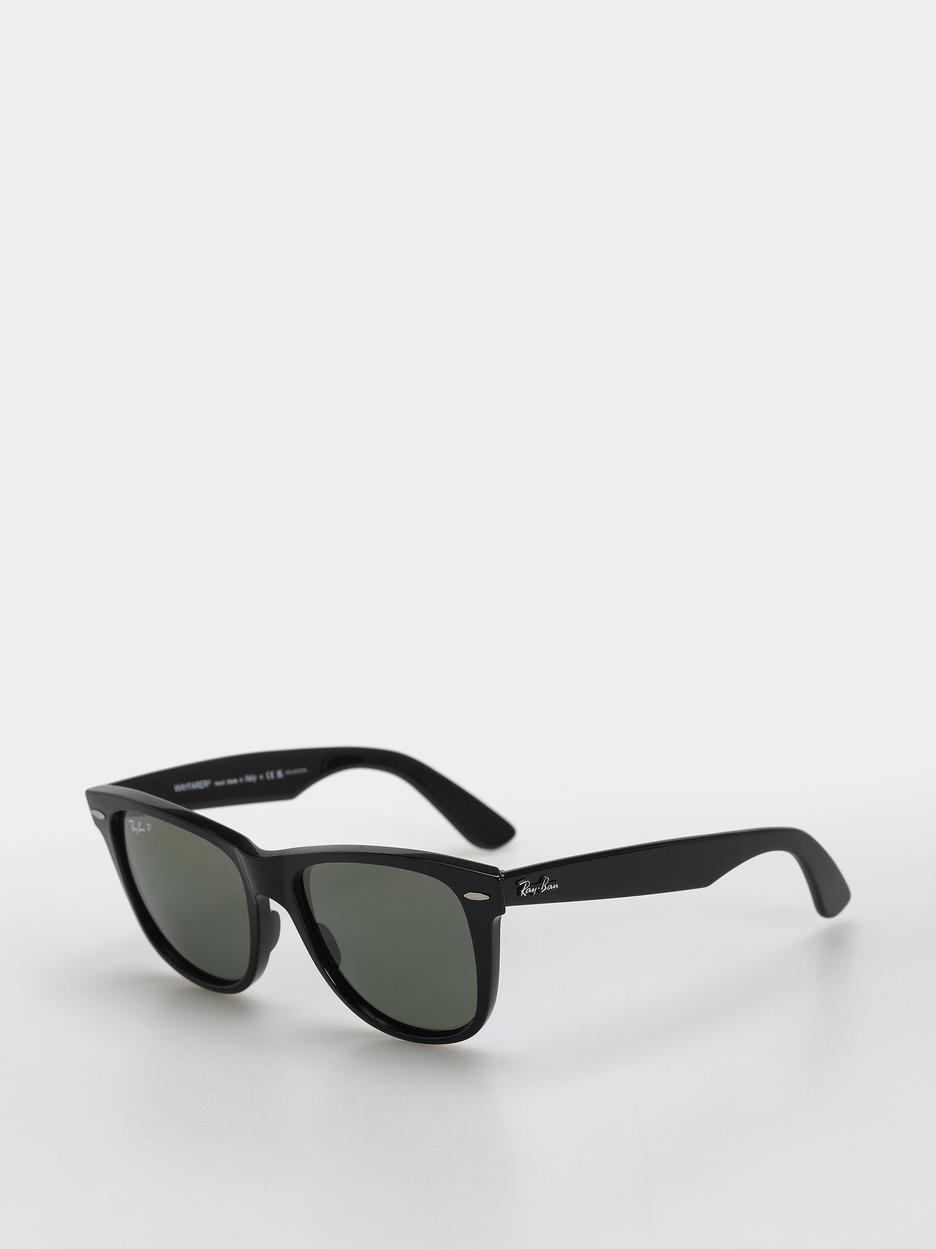 Ray-Ban Sonnenbrille Original Wayfarer Classic (polerowany czarny/zielone z polaryzacją)