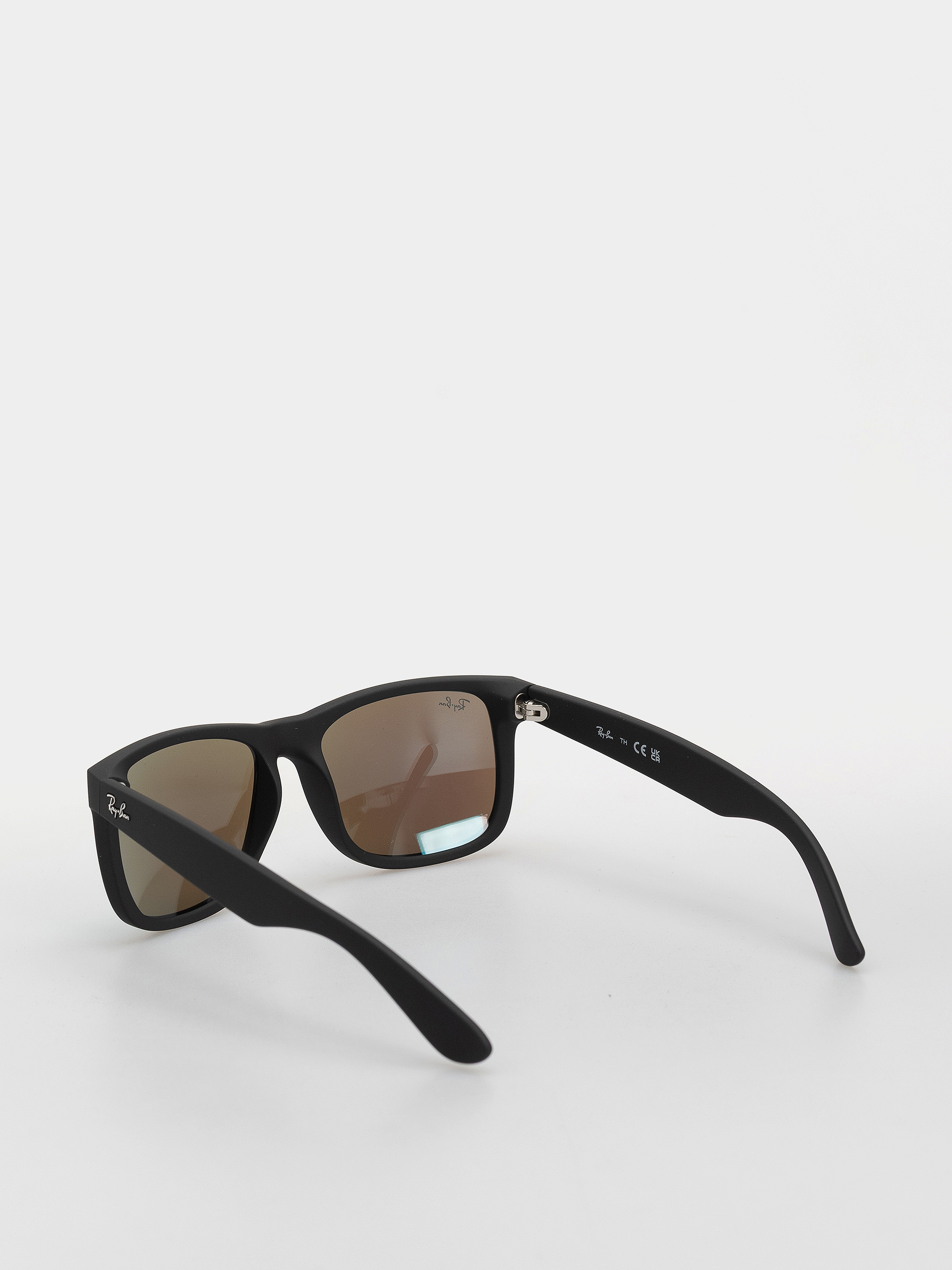 Ray-Ban Sonnenbrille Justin (matowy guma czarny/lustrzany niebieski)