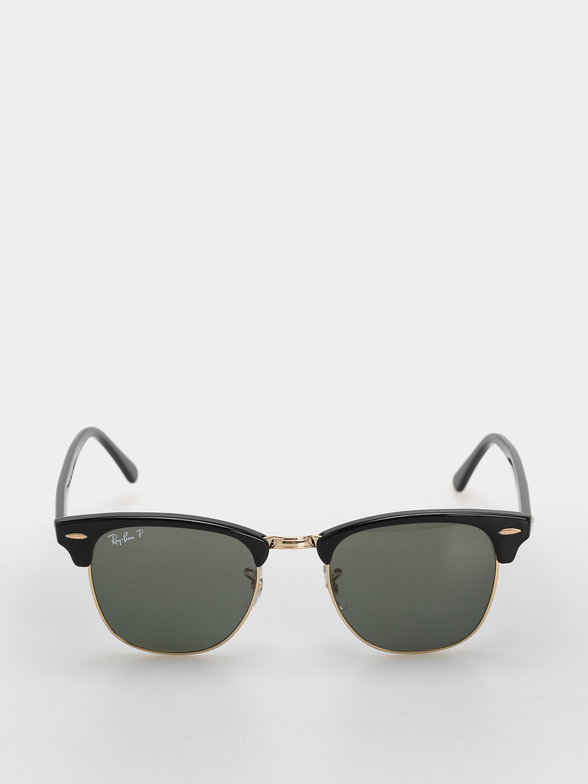 Ray-Ban Sunglasses Clubmaster Classic (polerowany czarny i złoty/zielony g-15 polaryzowany)