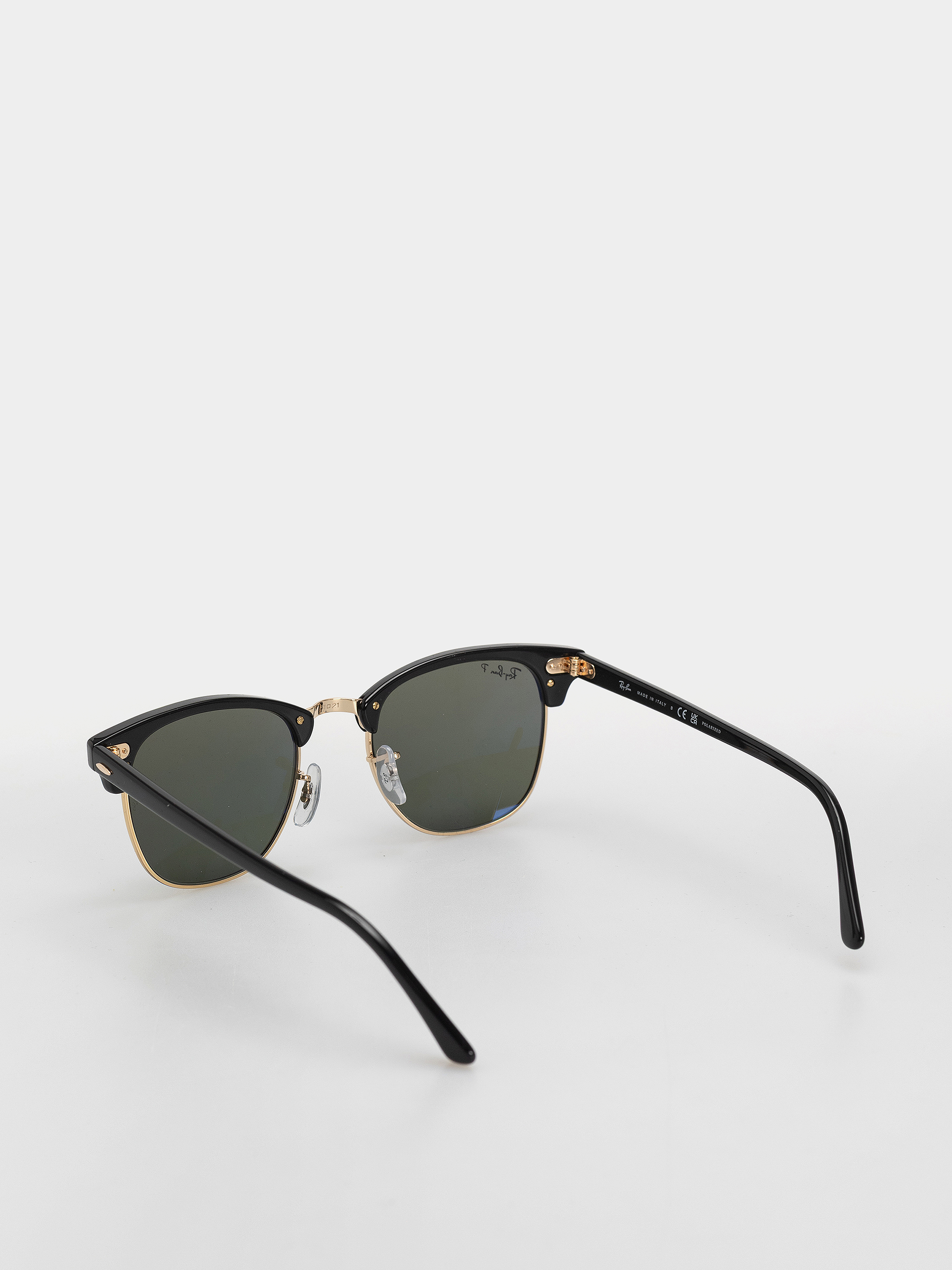 Ray-Ban Sunglasses Clubmaster Classic (polerowany czarny i złoty/zielony g-15 polaryzowany)