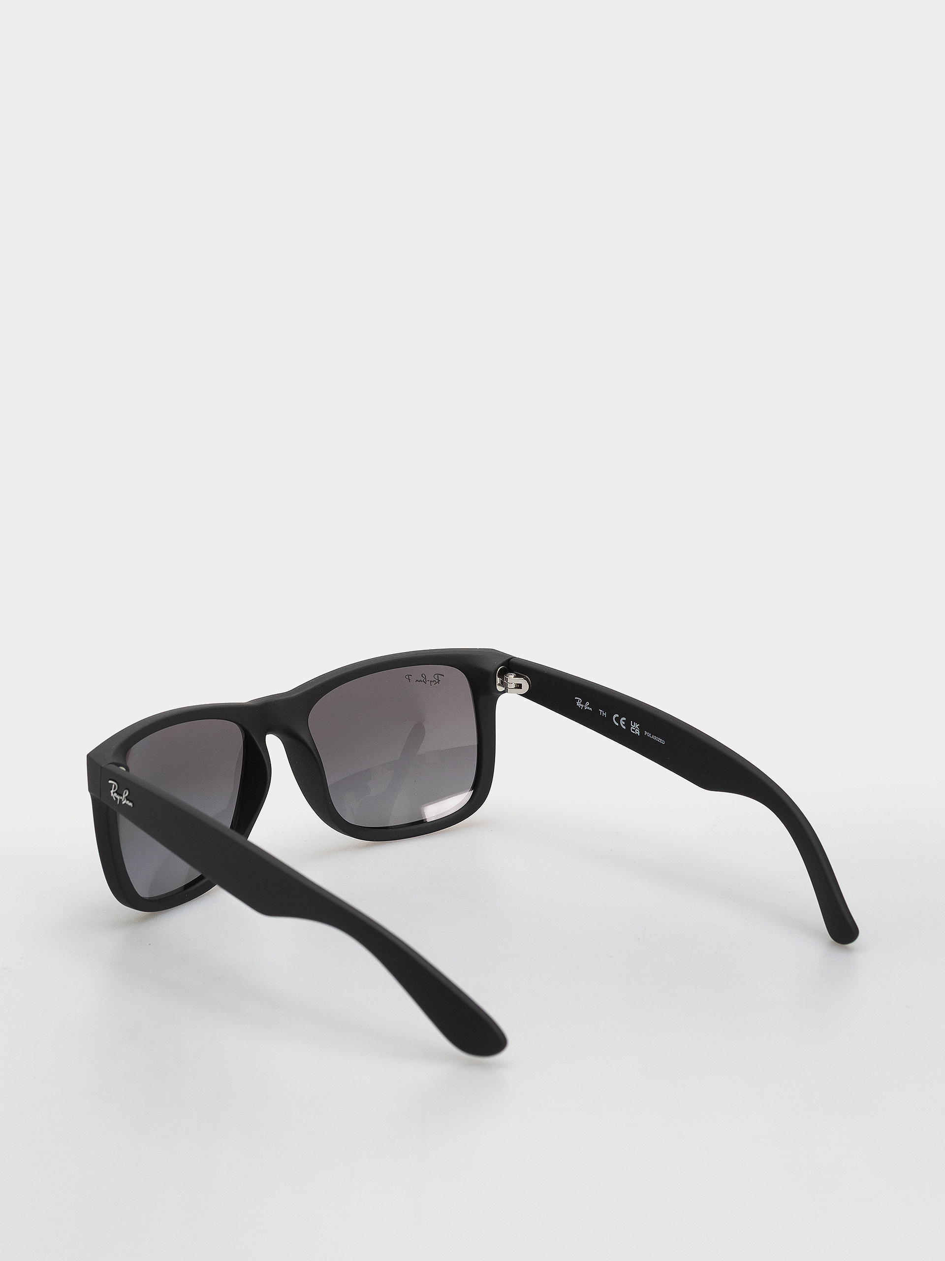 Ray-Ban Sonnenbrille Justin Classic (matowy guma czarny/polaryzacyjne jasnoszary)