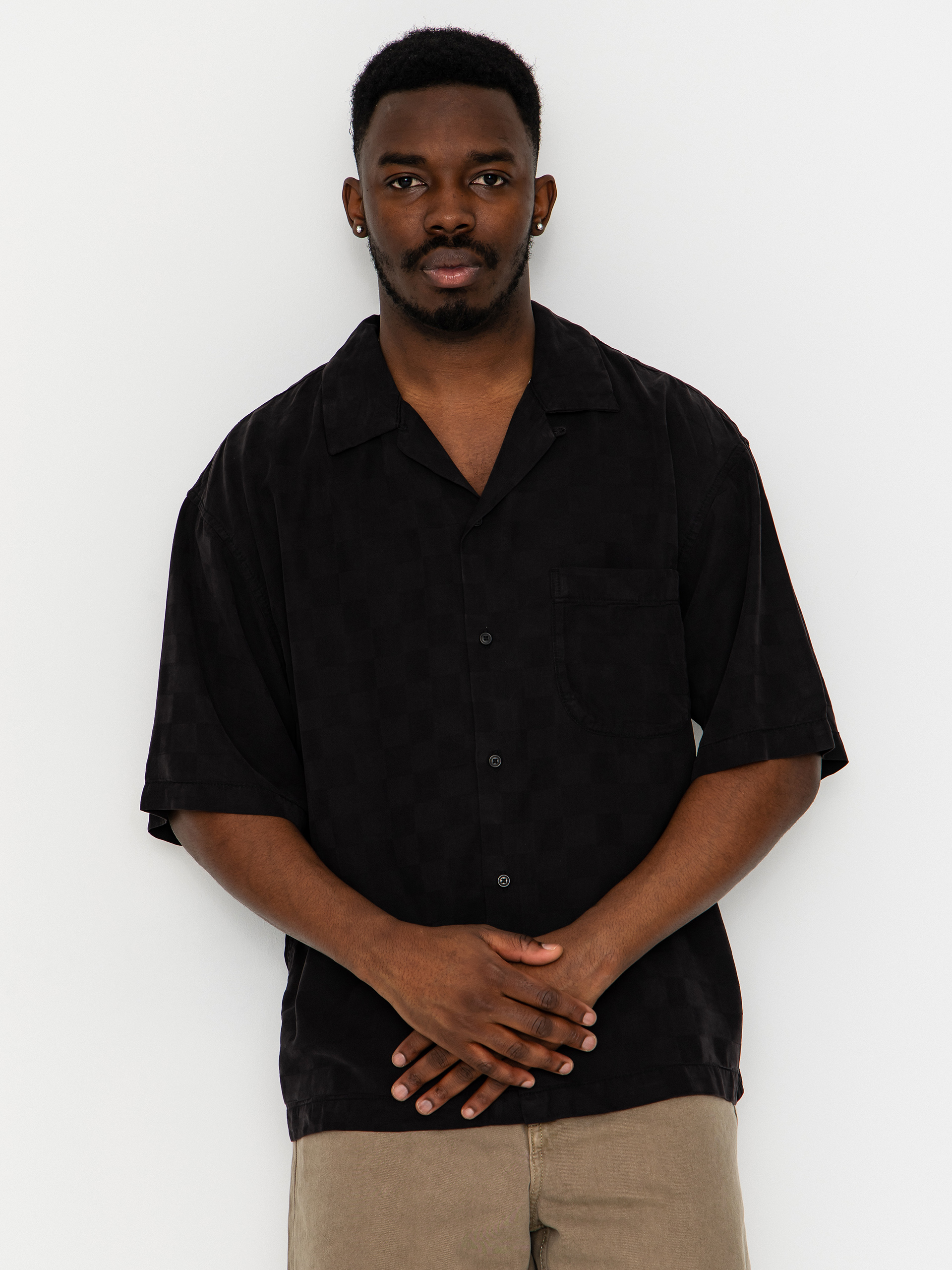Vans Van Doren Tencel Check Camp Shirt (black)