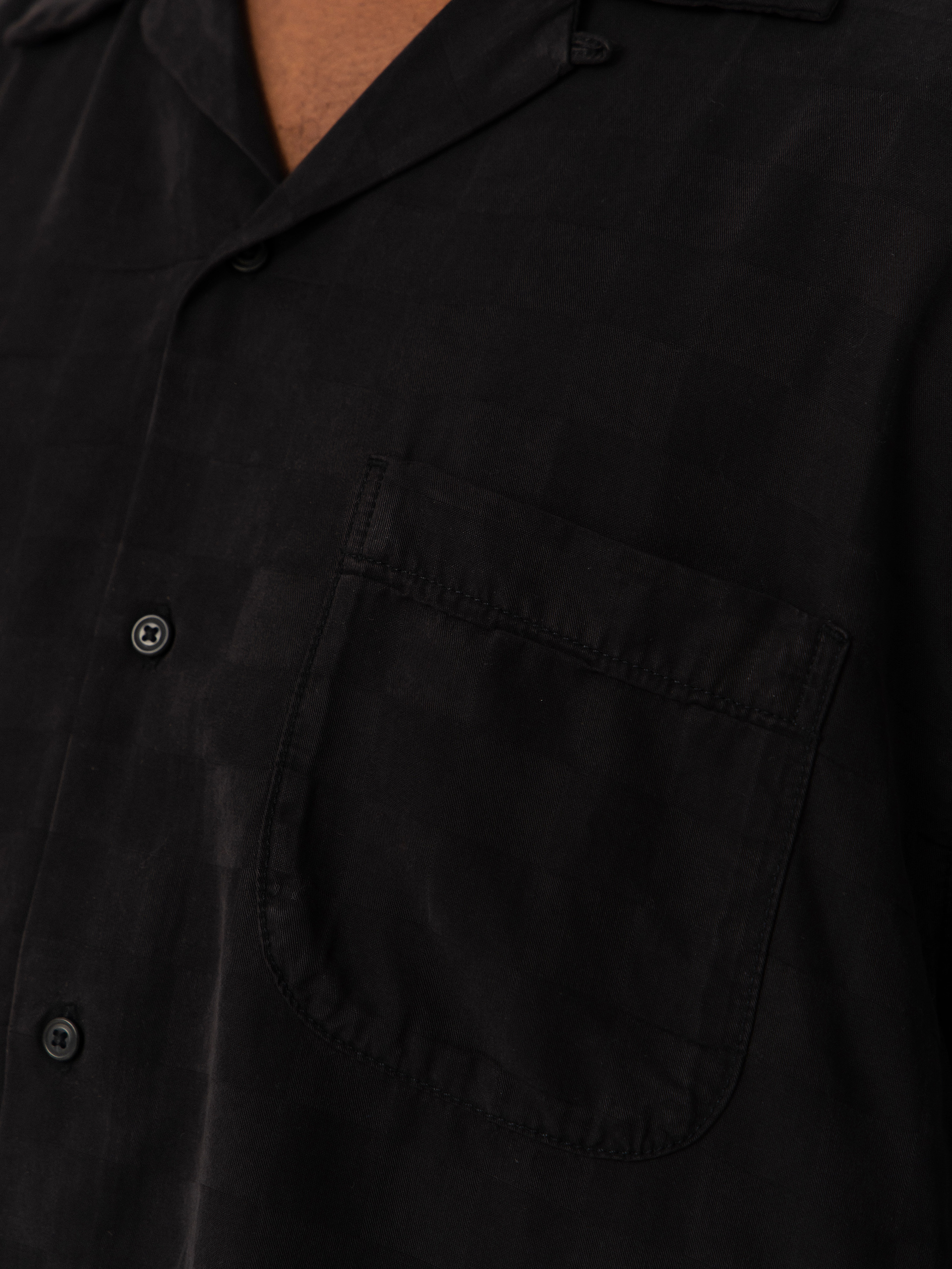 Vans Van Doren Tencel Check Camp Shirt (black)