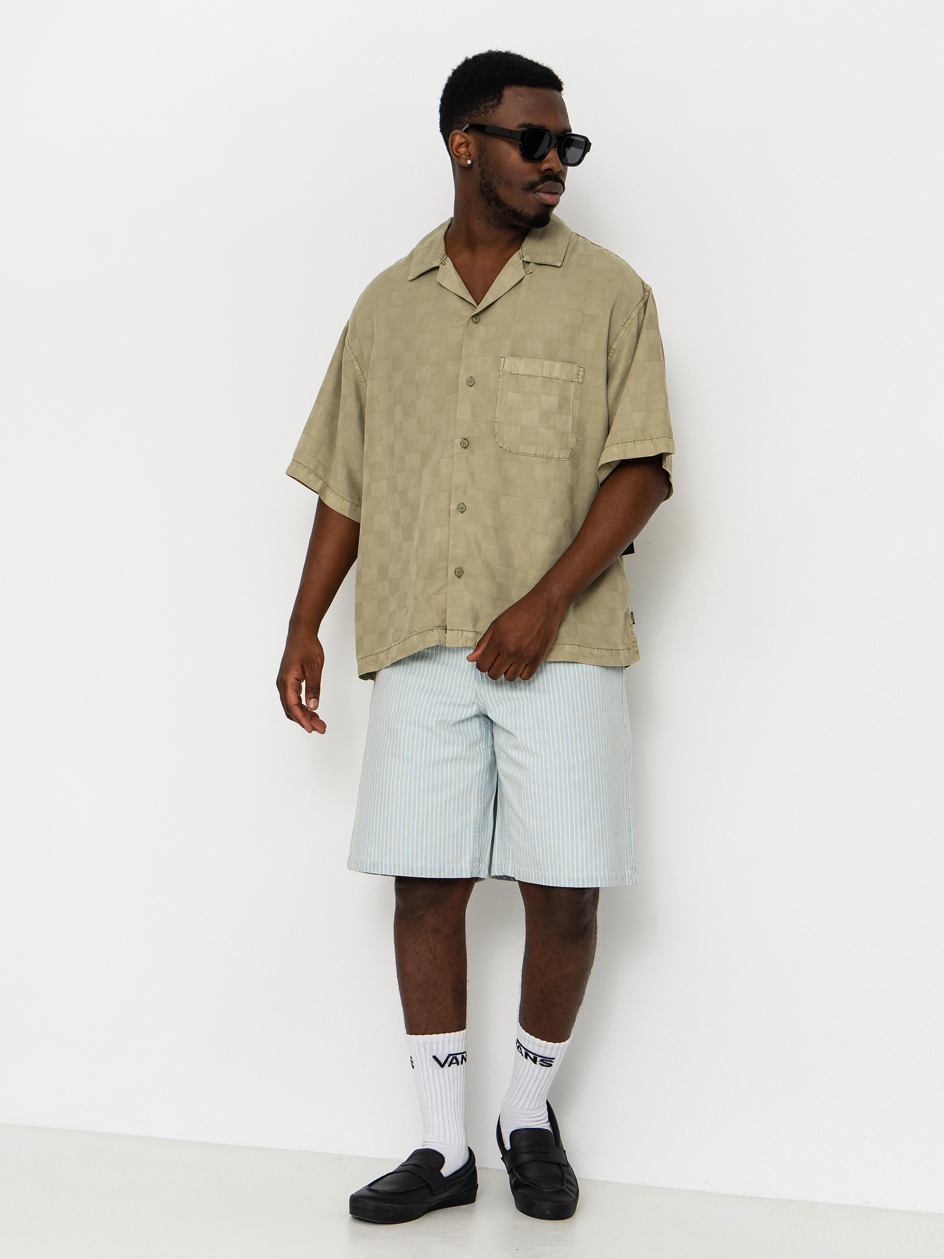 Vans Van Doren Tencel Check Camp Shirt (soft sage)