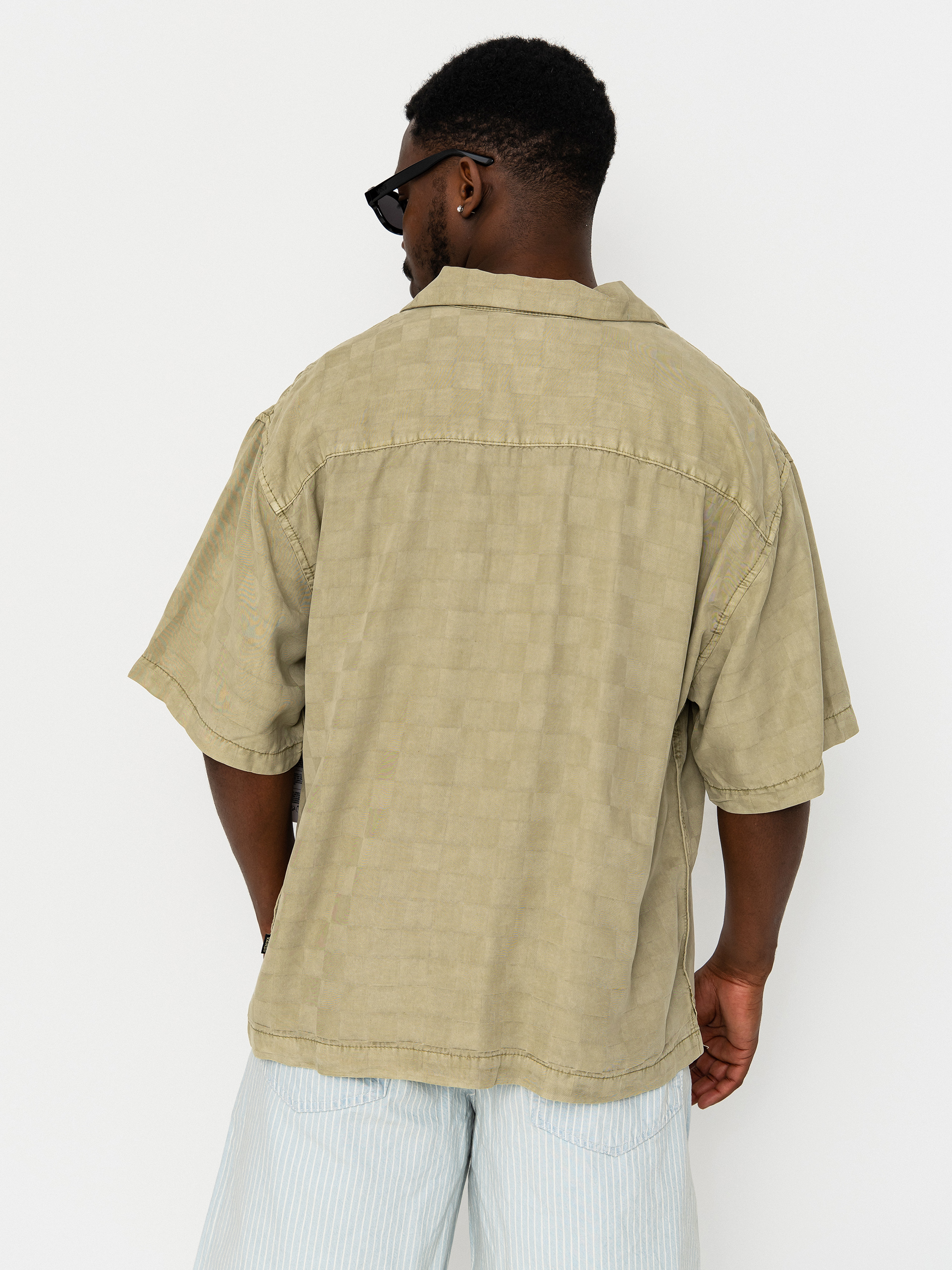 Vans Van Doren Tencel Check Camp Shirt (soft sage)
