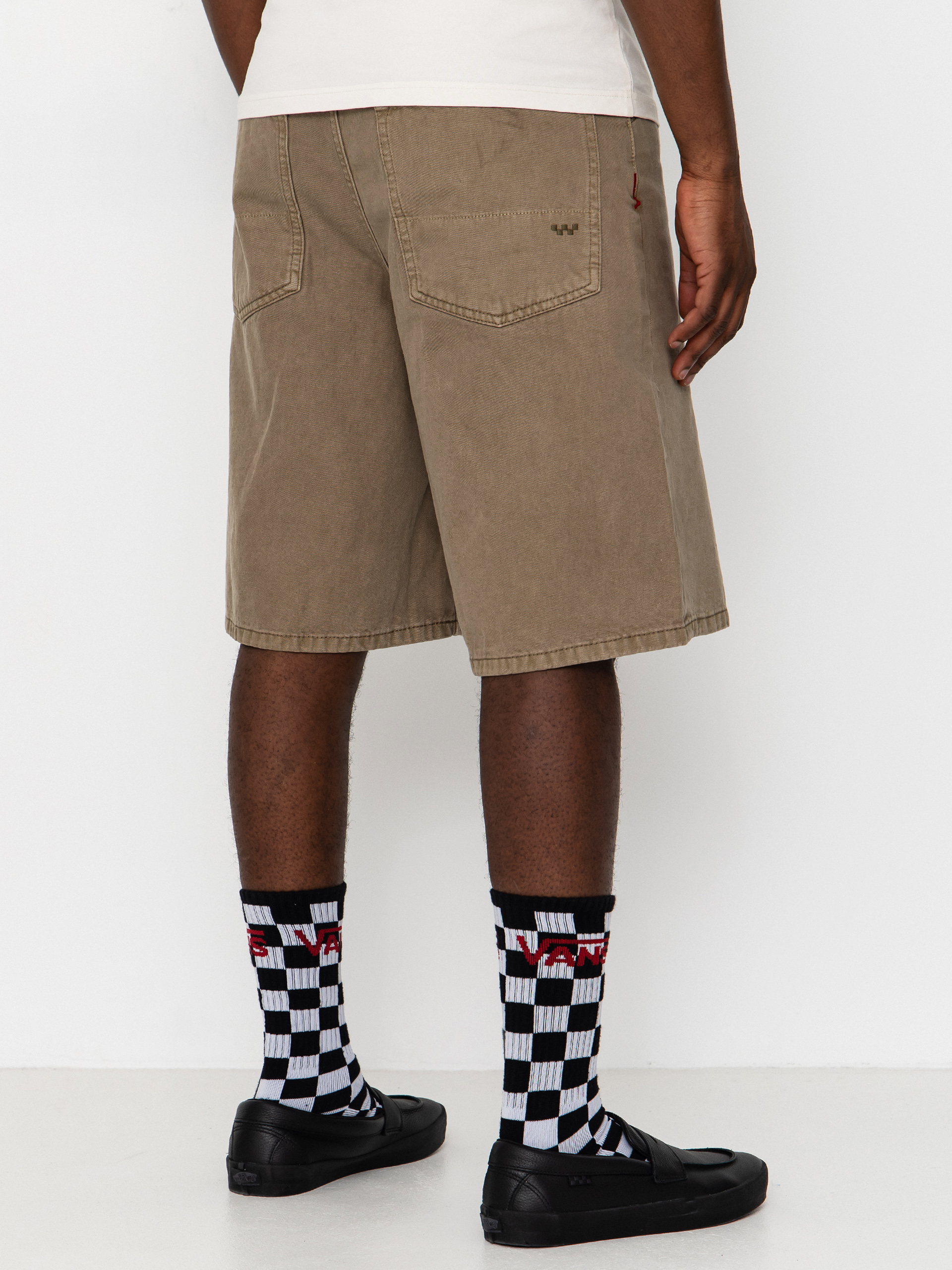 Vans Lx Check 5 Baggy Denim Shorts (bay leaf)