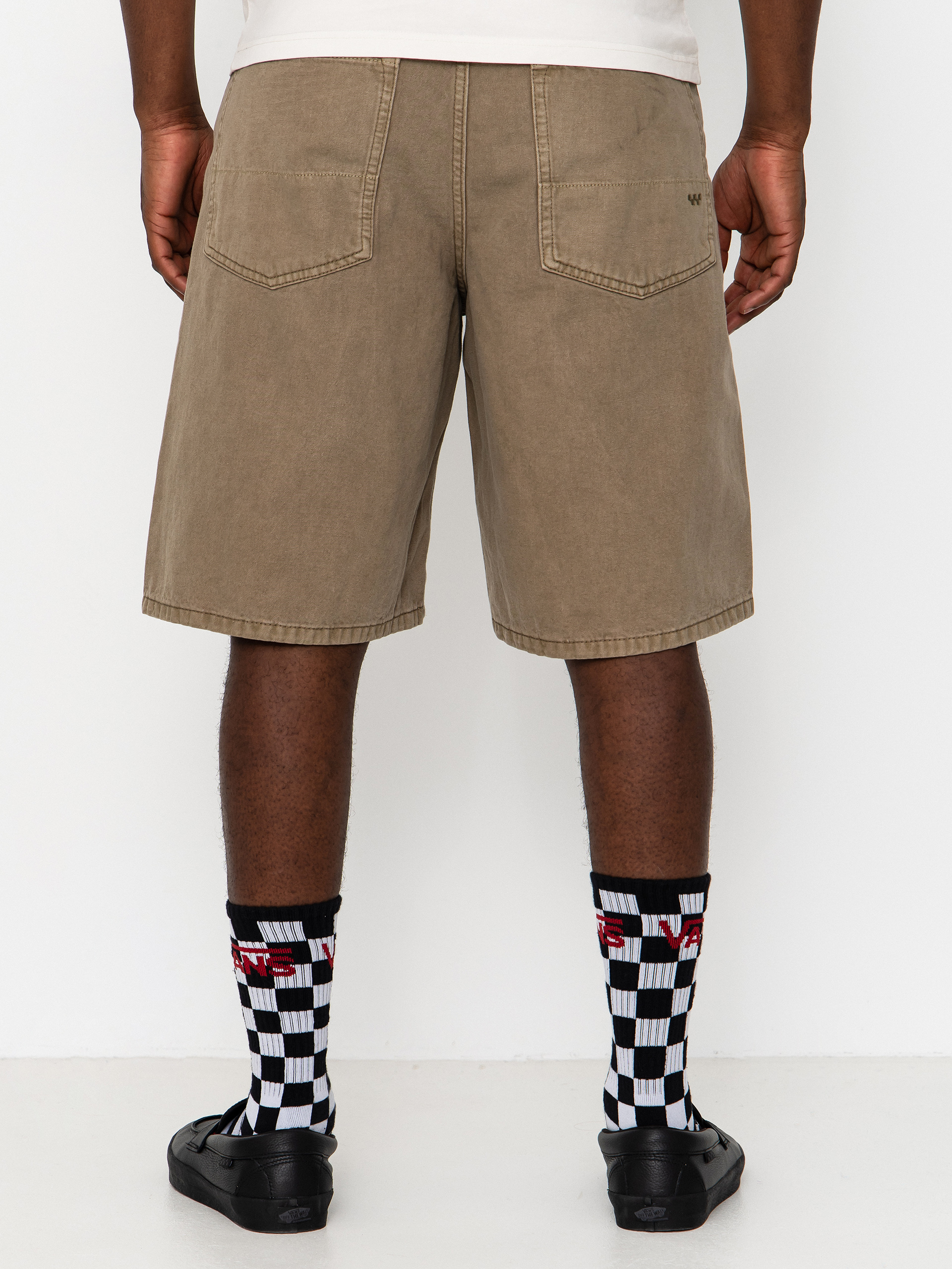 Vans Lx Check 5 Baggy Denim Shorts (bay leaf)