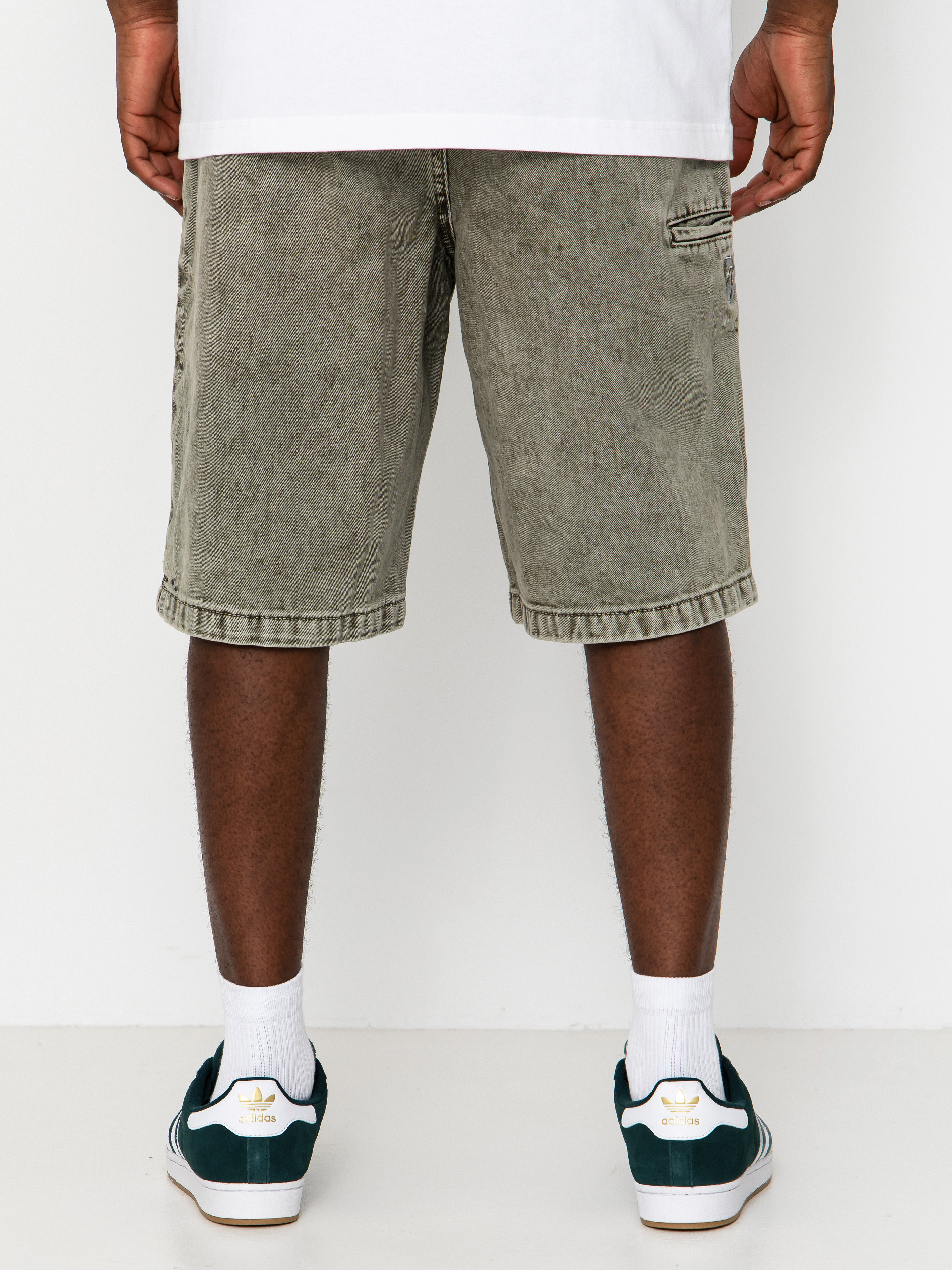 Poetic Collective Painter Shorts (grey denim wash)
