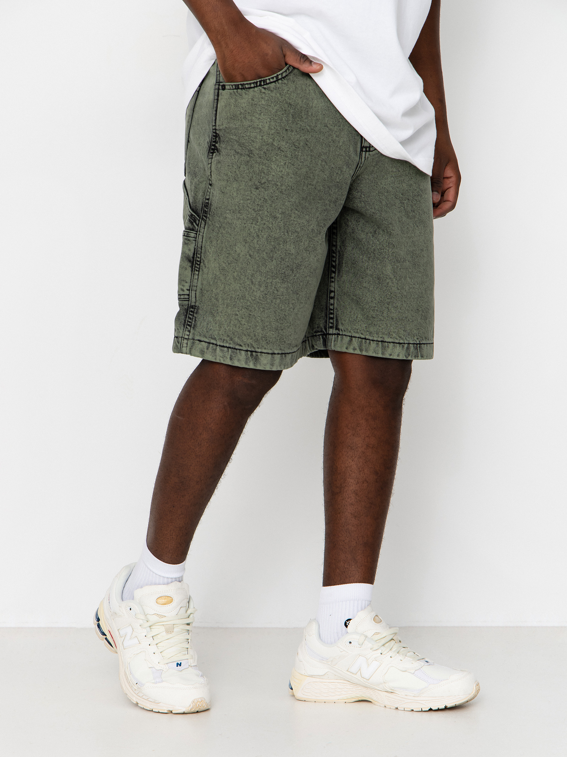 Billabong Bad Dog Workwear Denim Shorts (moss green)