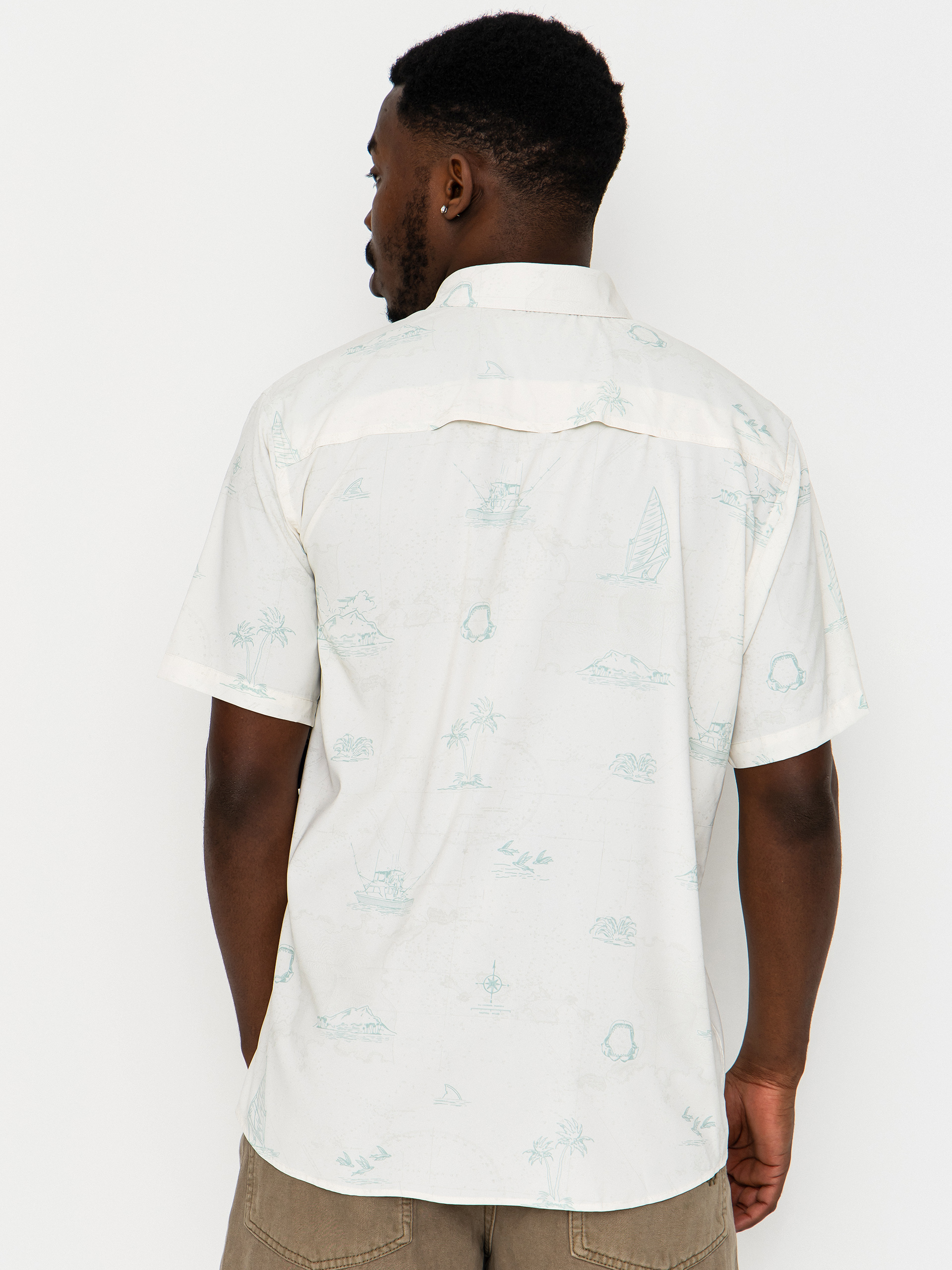 Salty Crew Flagship Uv Button Up Shirt (white)