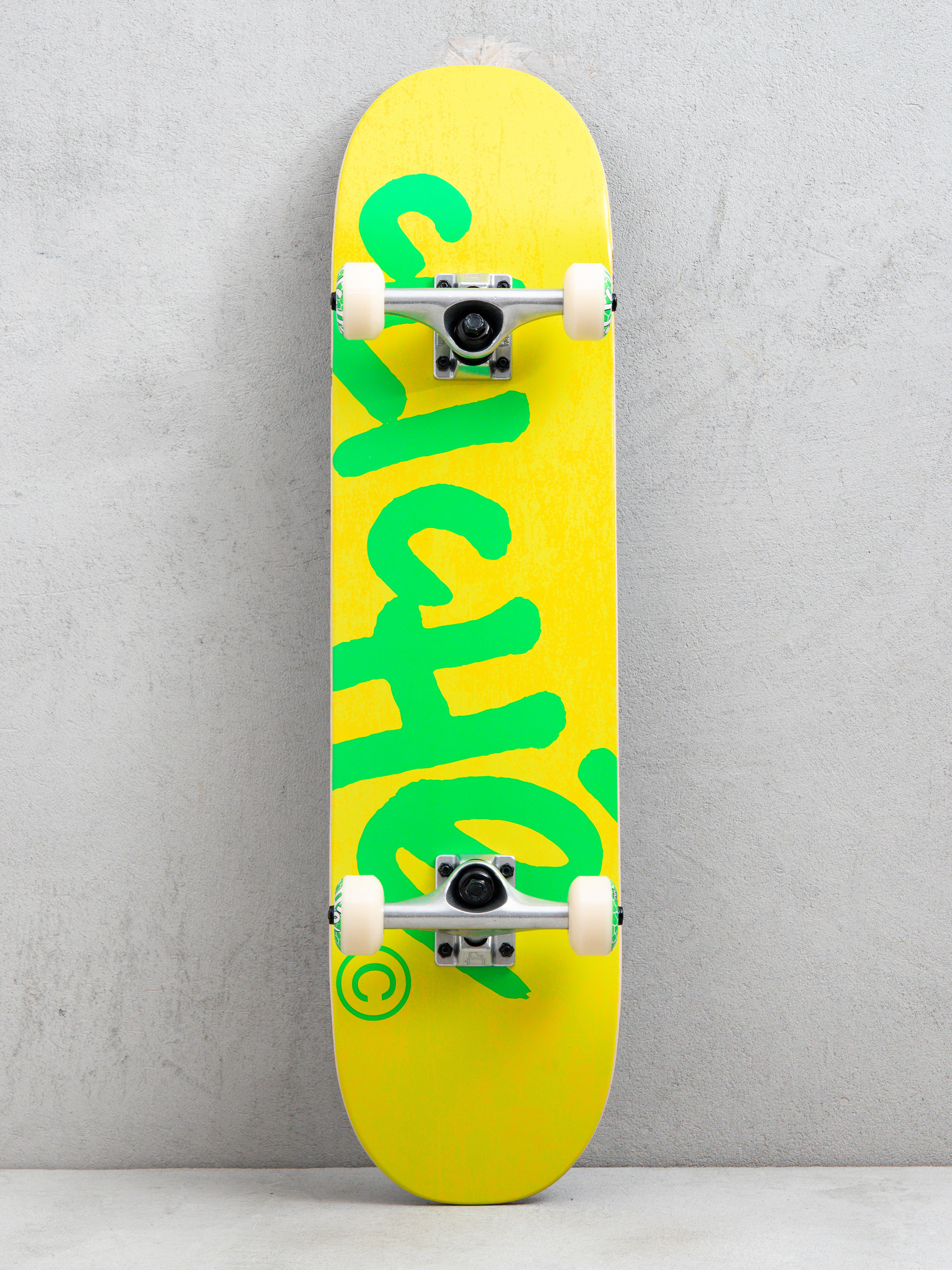 Cliche Skateboard Handwritten (yellow/green)