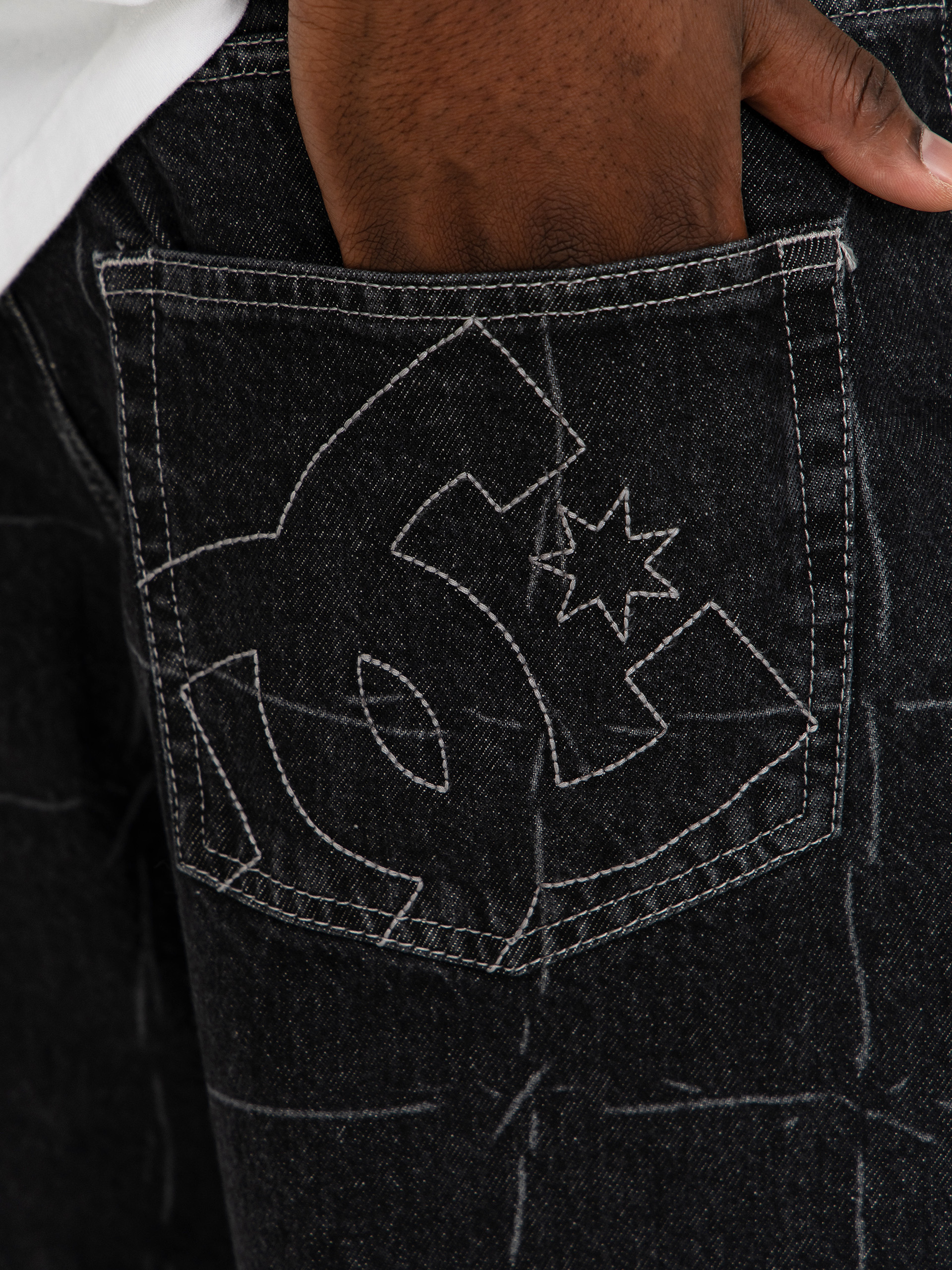 DC Baggy Denim Shorts (wired 32 black)