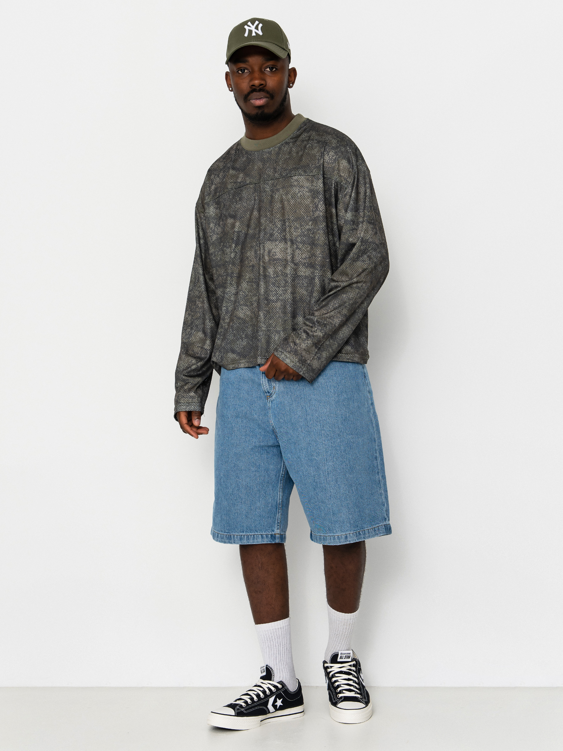 Wasted Paris Longsleeve Swarm Mesh (olive khaki camo)