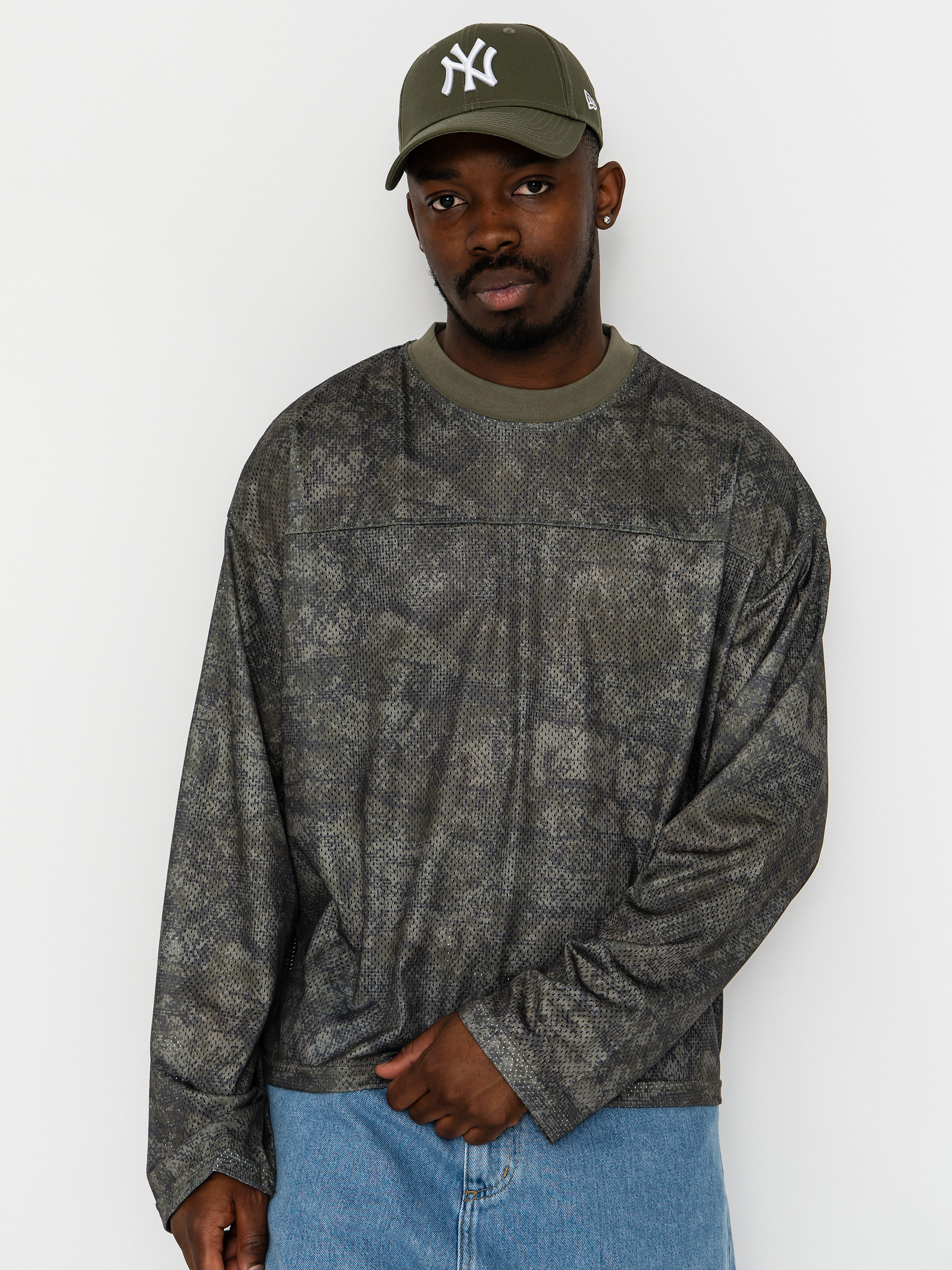 Wasted Paris Longsleeve Swarm Mesh (olive khaki camo)