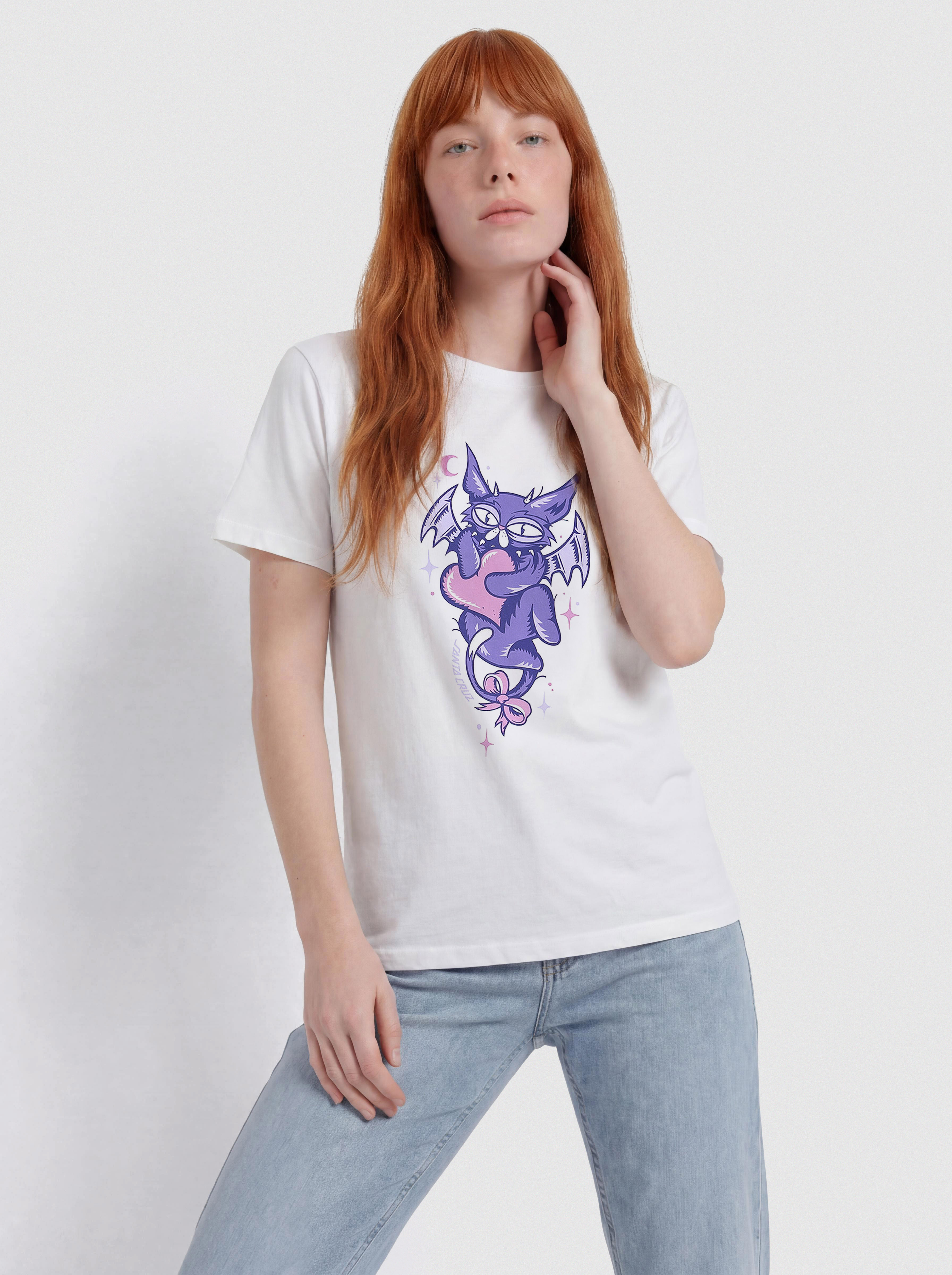 Santa Cruz Night Critter Front Wmn T-Shirt (white)