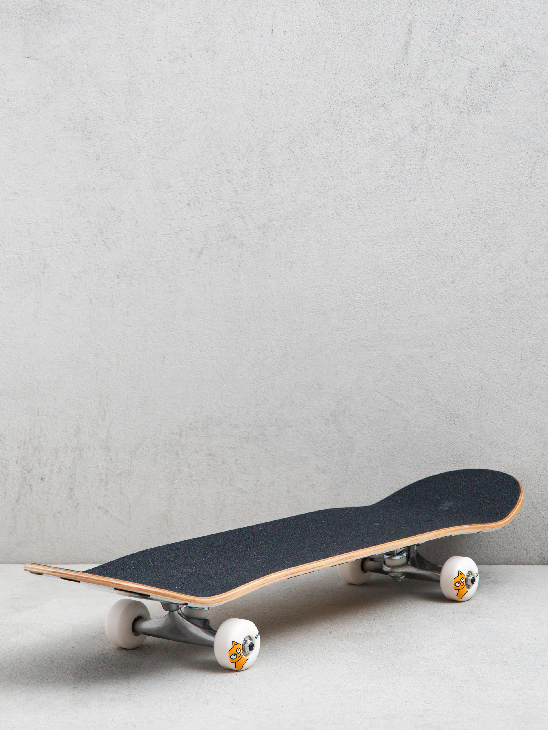 Meow Skateboards Big Cat Checker Twist Skateboard (black/white)