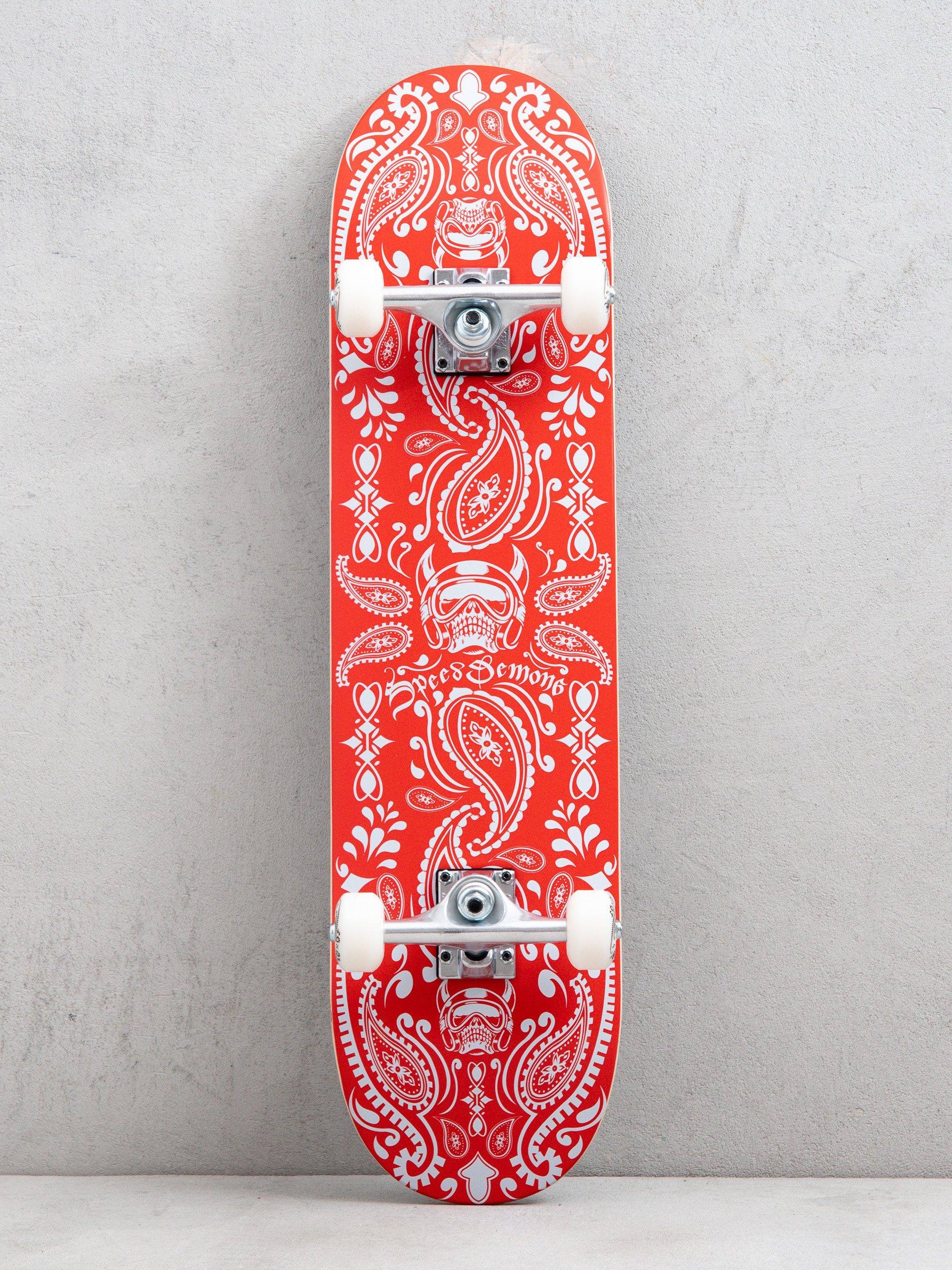 Speed Demons Bandana Skateboard (red/white)