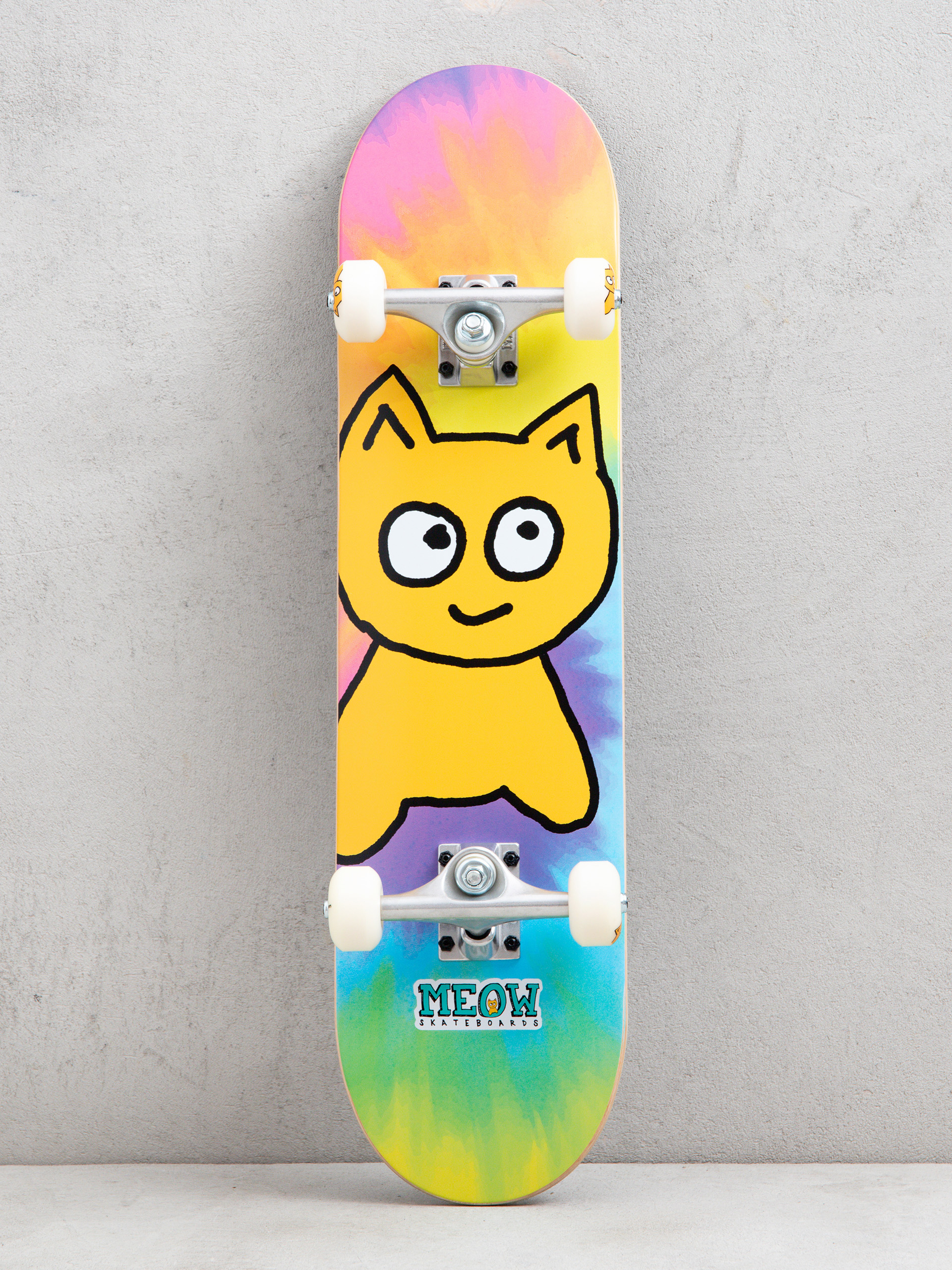 Meow Skateboards Big Cat Soft Top Skateboard (tie dye)