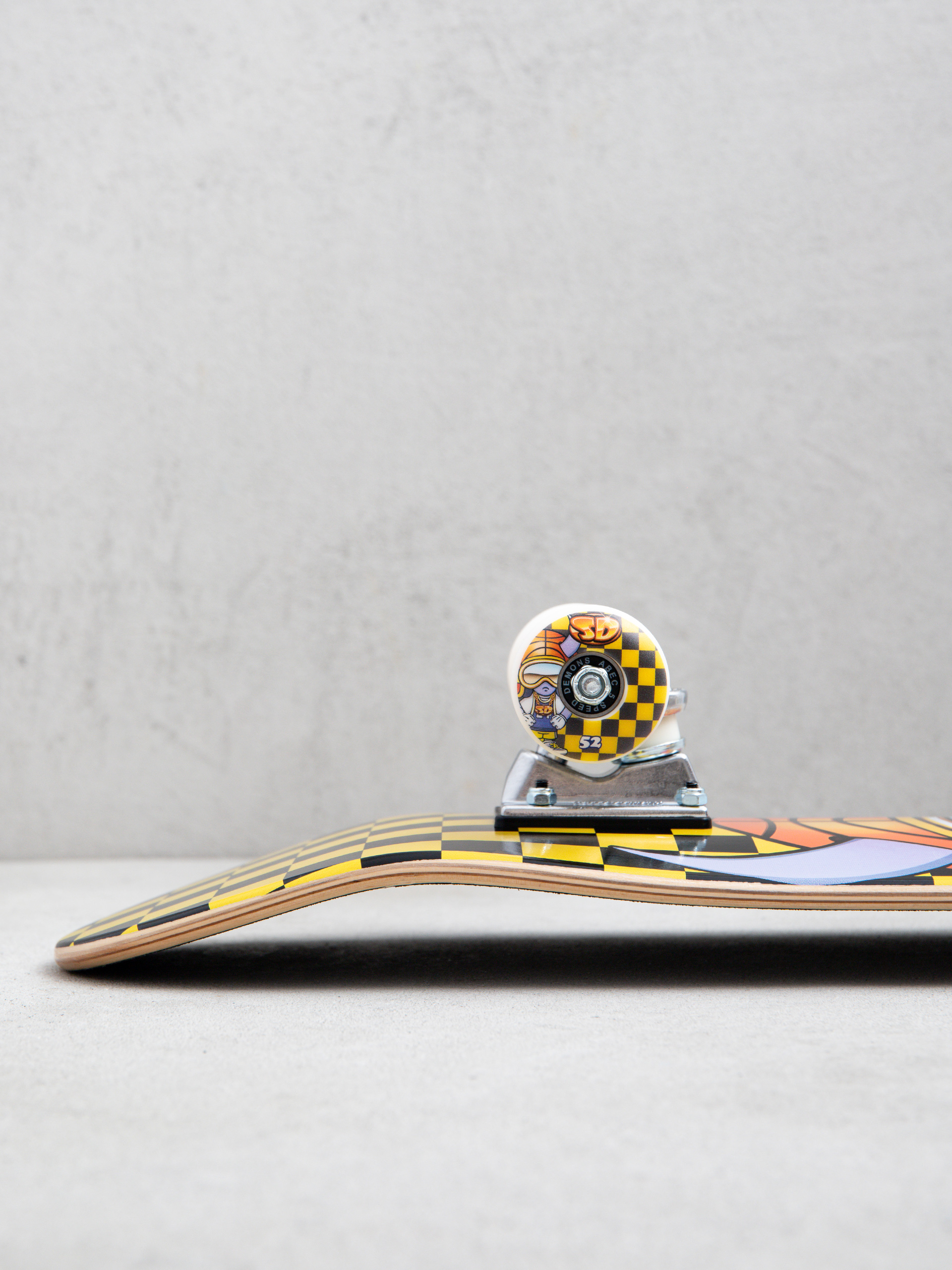 Speed Demons Baller Skateboard (black/yellow checks)