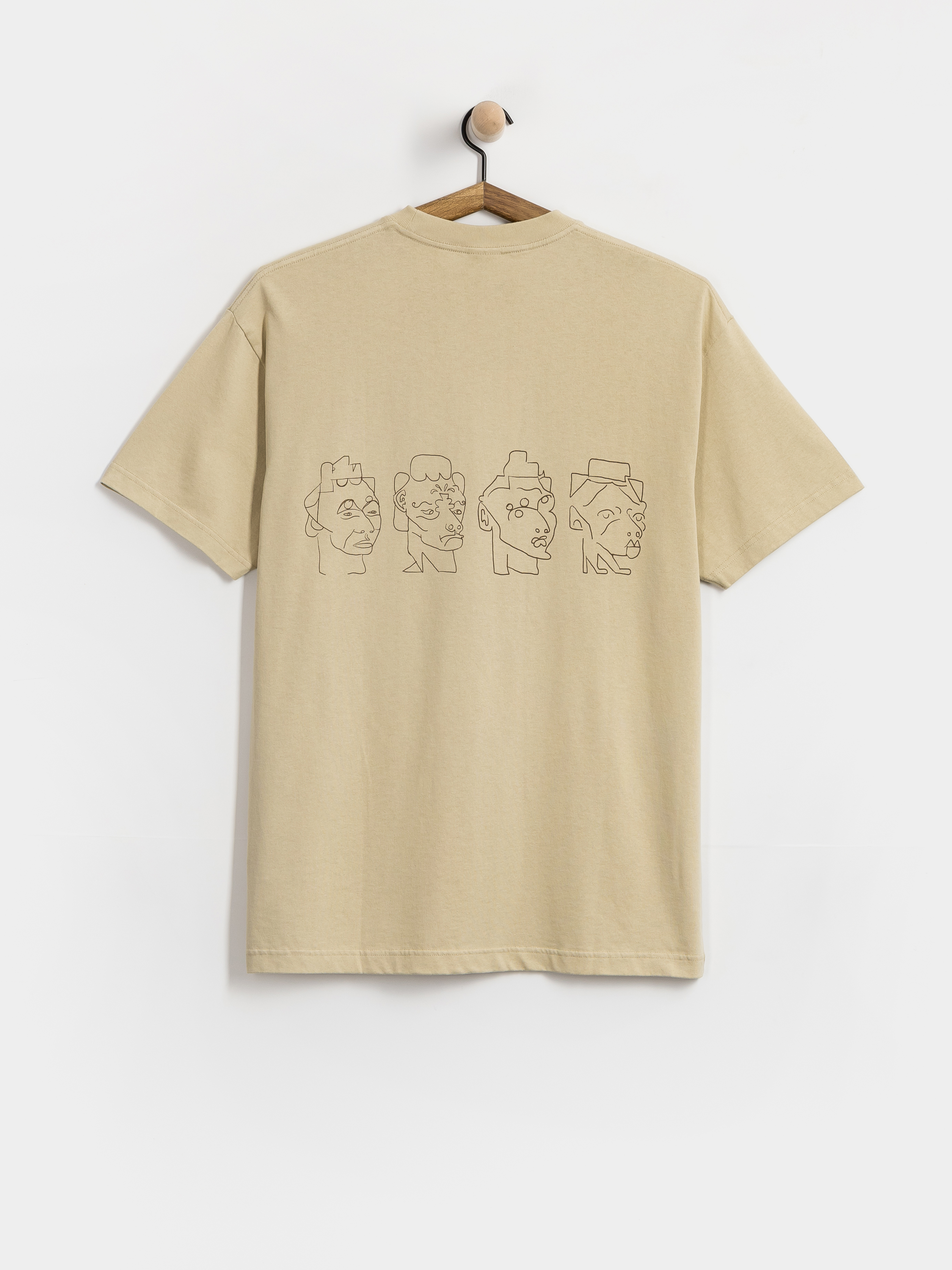 Polar Skate T-Shirt Contrast 8 Heads (sand/brown)