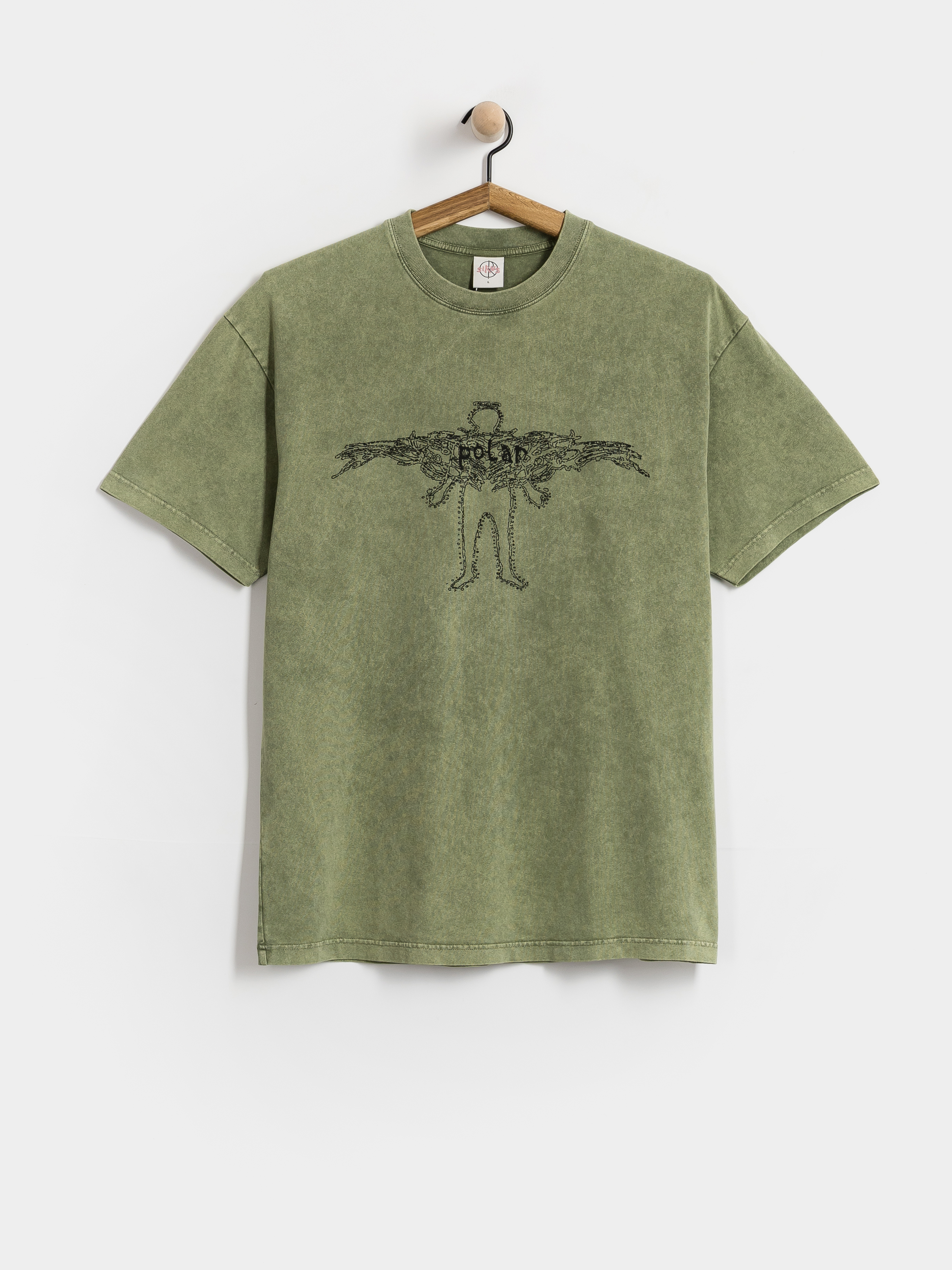 Polar Skate T-Shirt Acid Soul (army green)