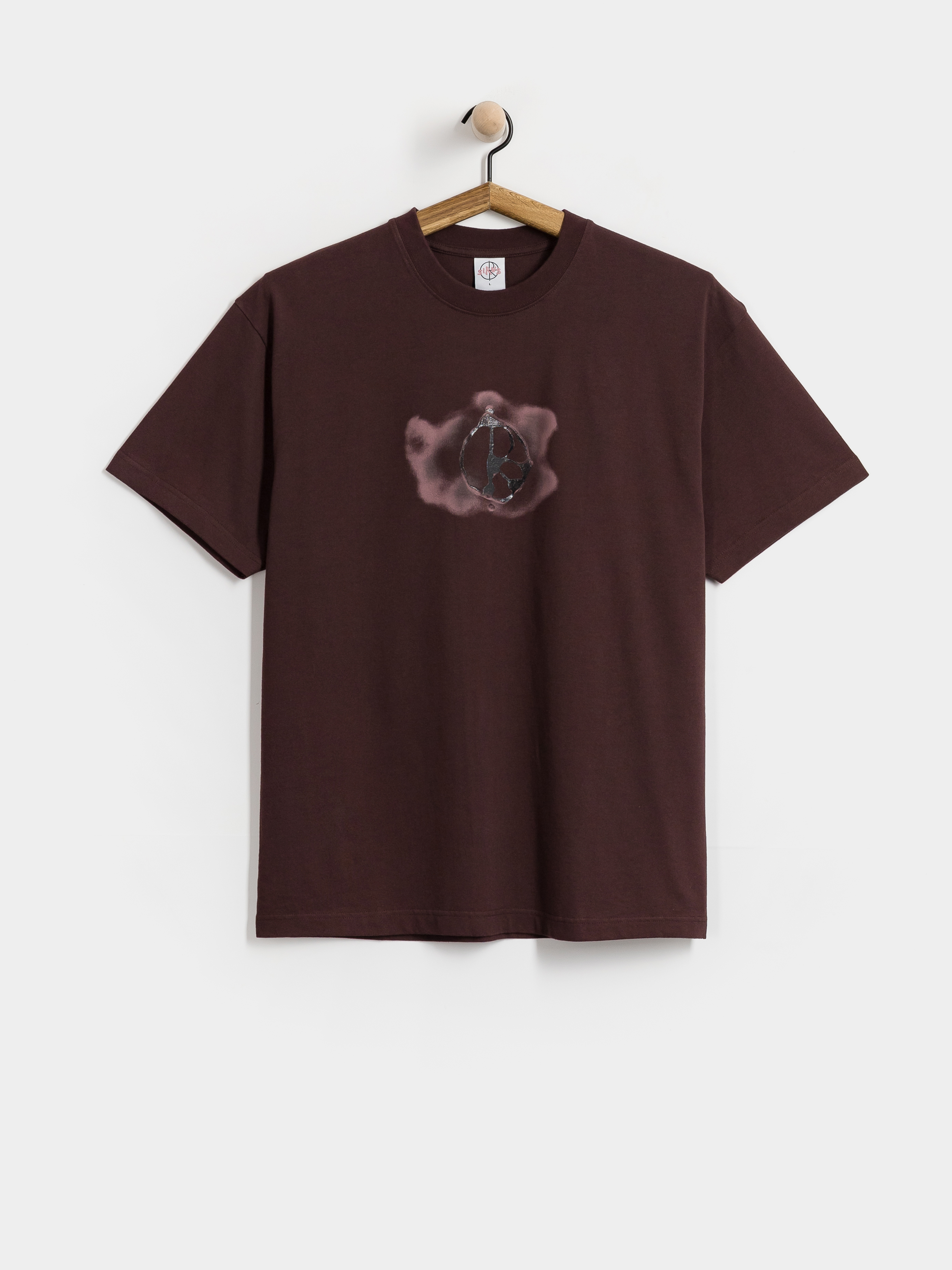 Polar Skate T-Shirt Metal Logo (washed bordeaux)
