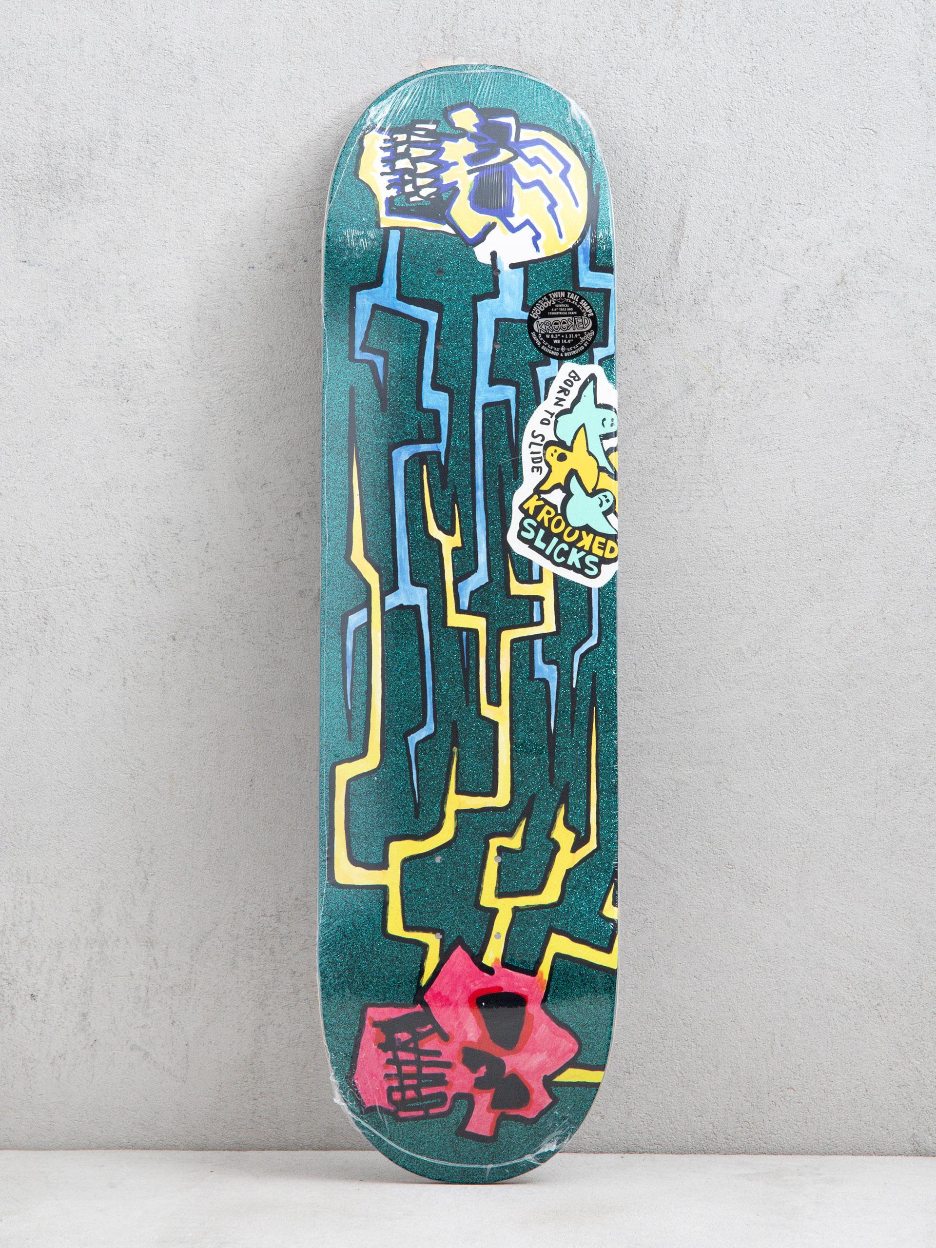 Krooked Worrest Skulls And Bolts Slick Deck