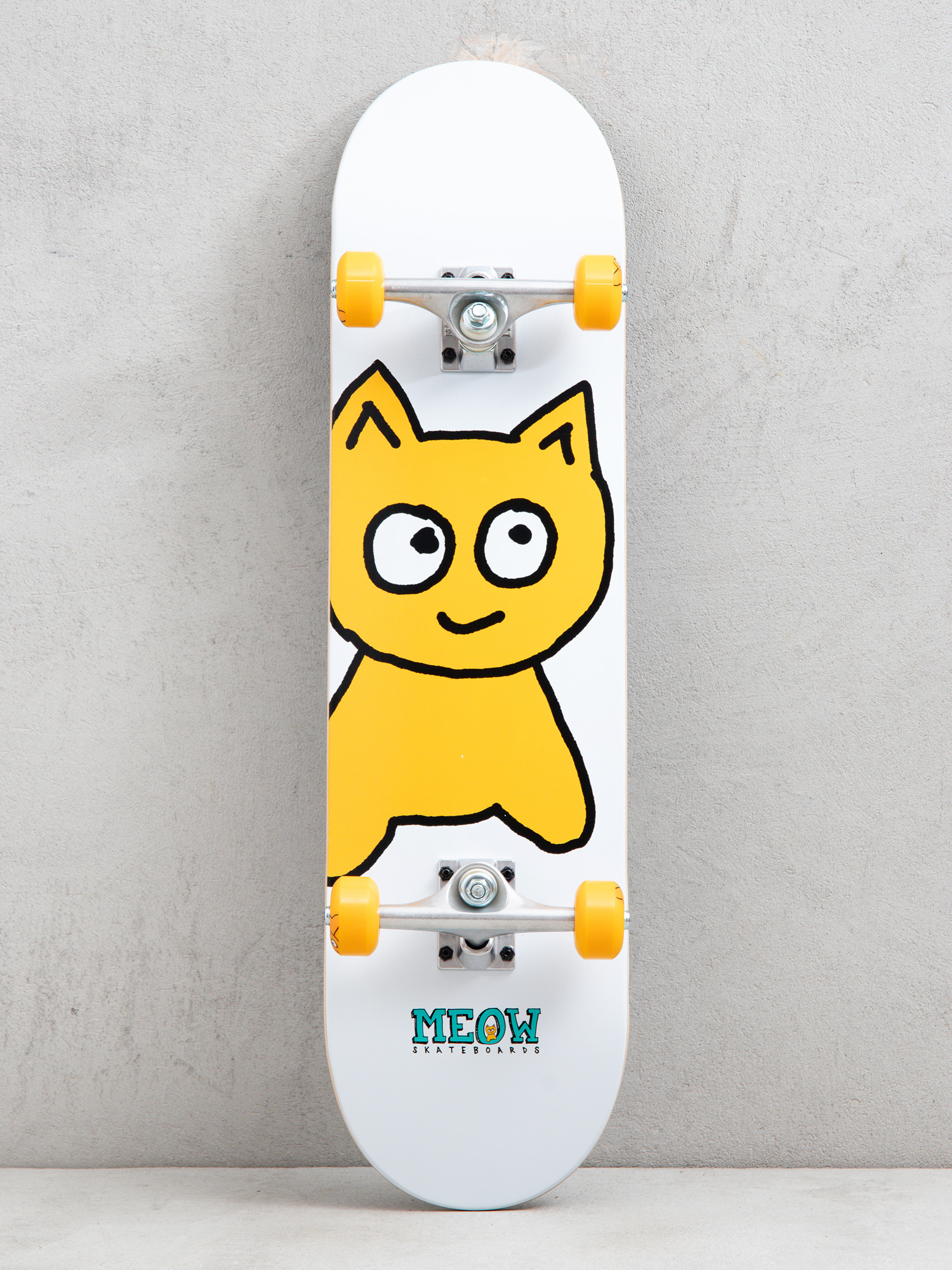Meow Skateboards Big Cat Skateboard (white)