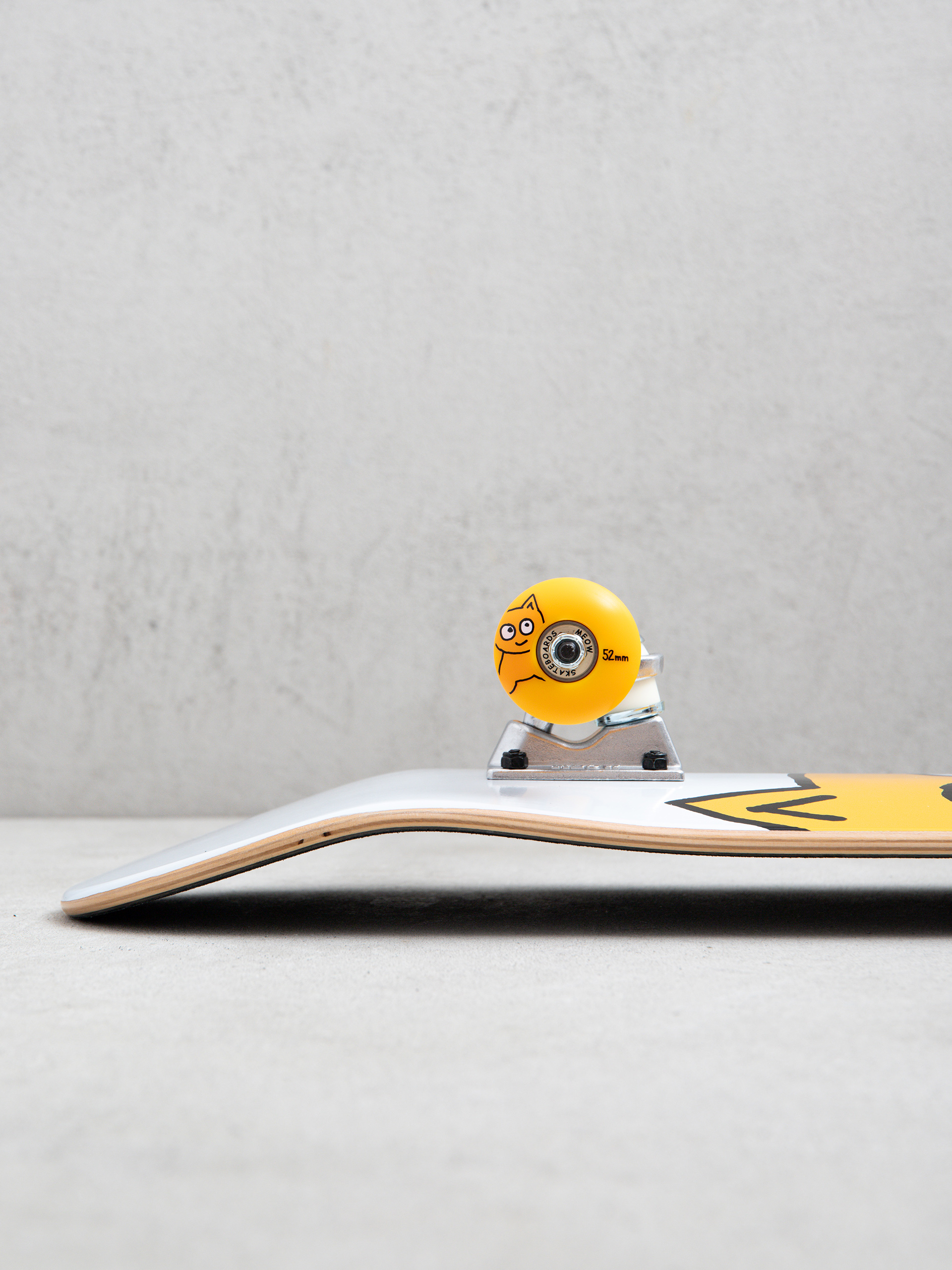 Meow Skateboards Big Cat Skateboard (white)