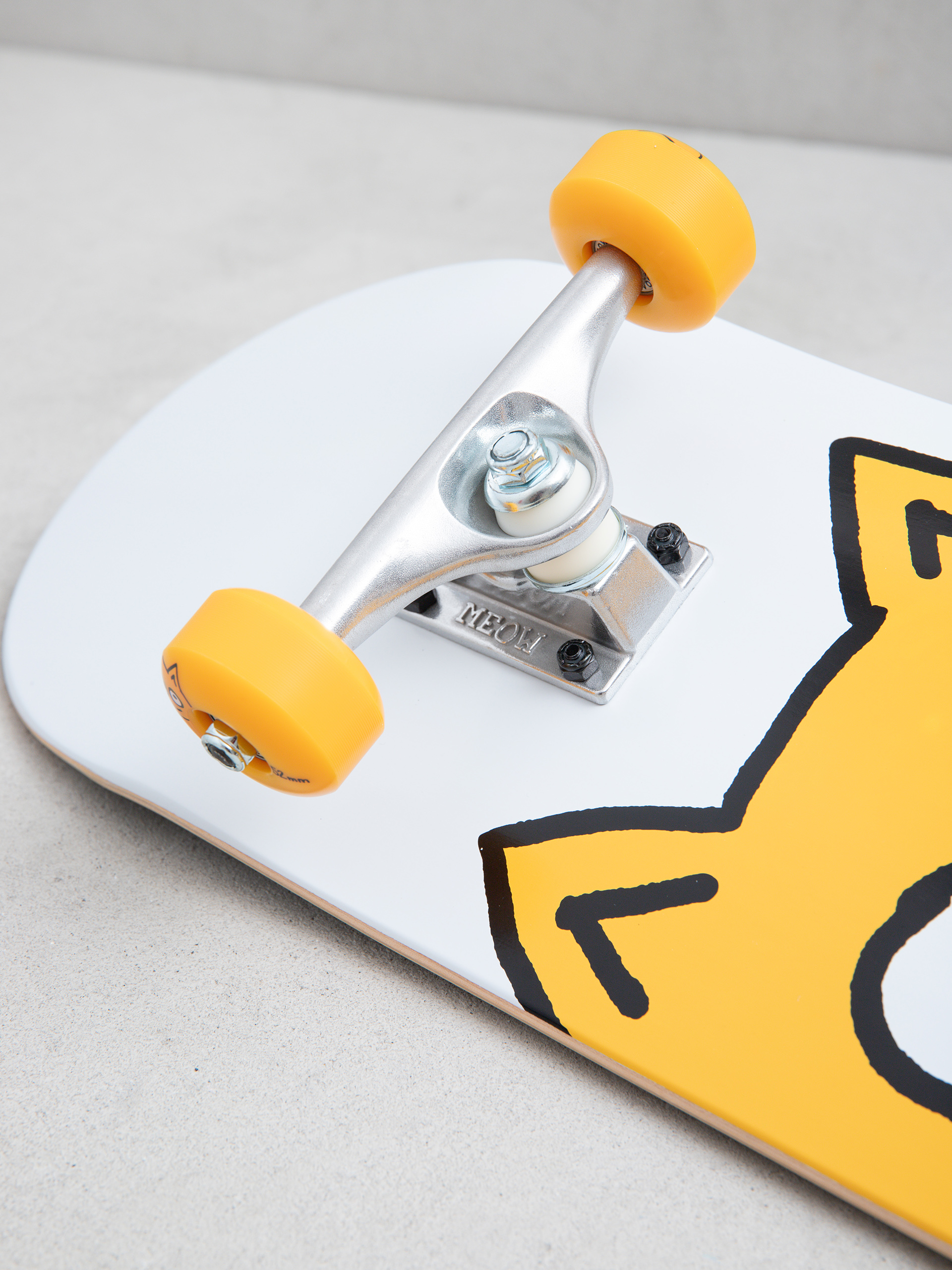 Meow Skateboards Big Cat Skateboard (white)