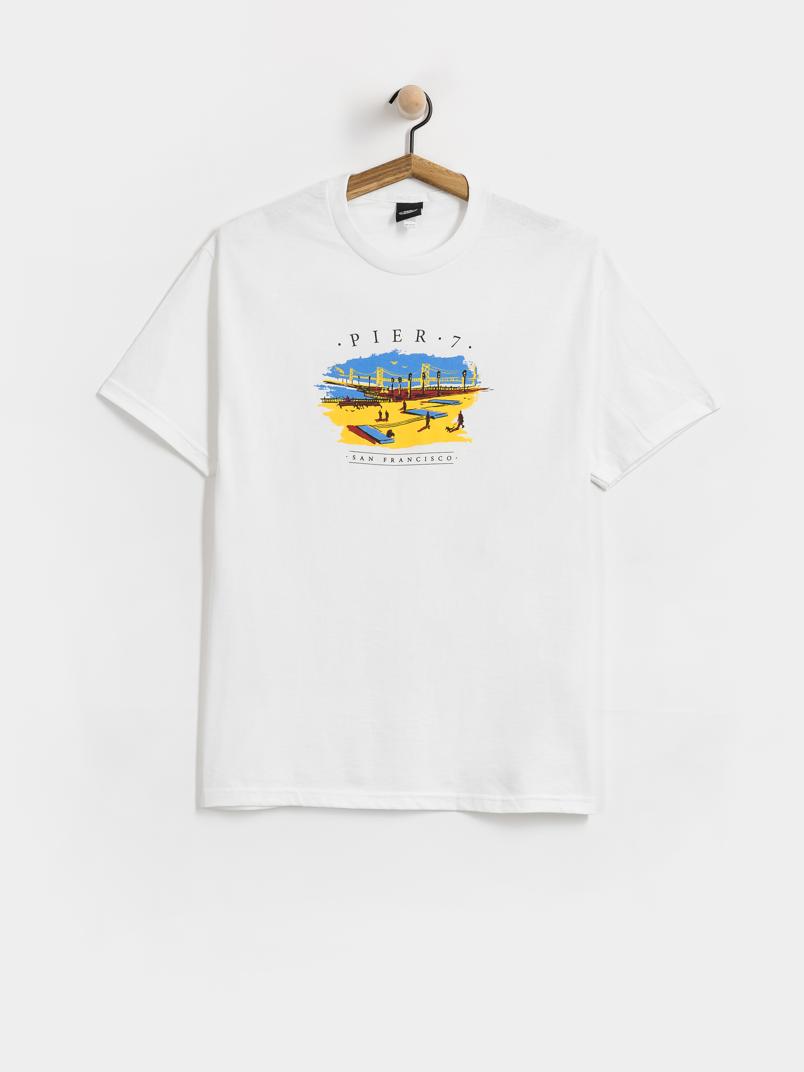 Real T-Shirt Pier 7 (white w/multi color print)