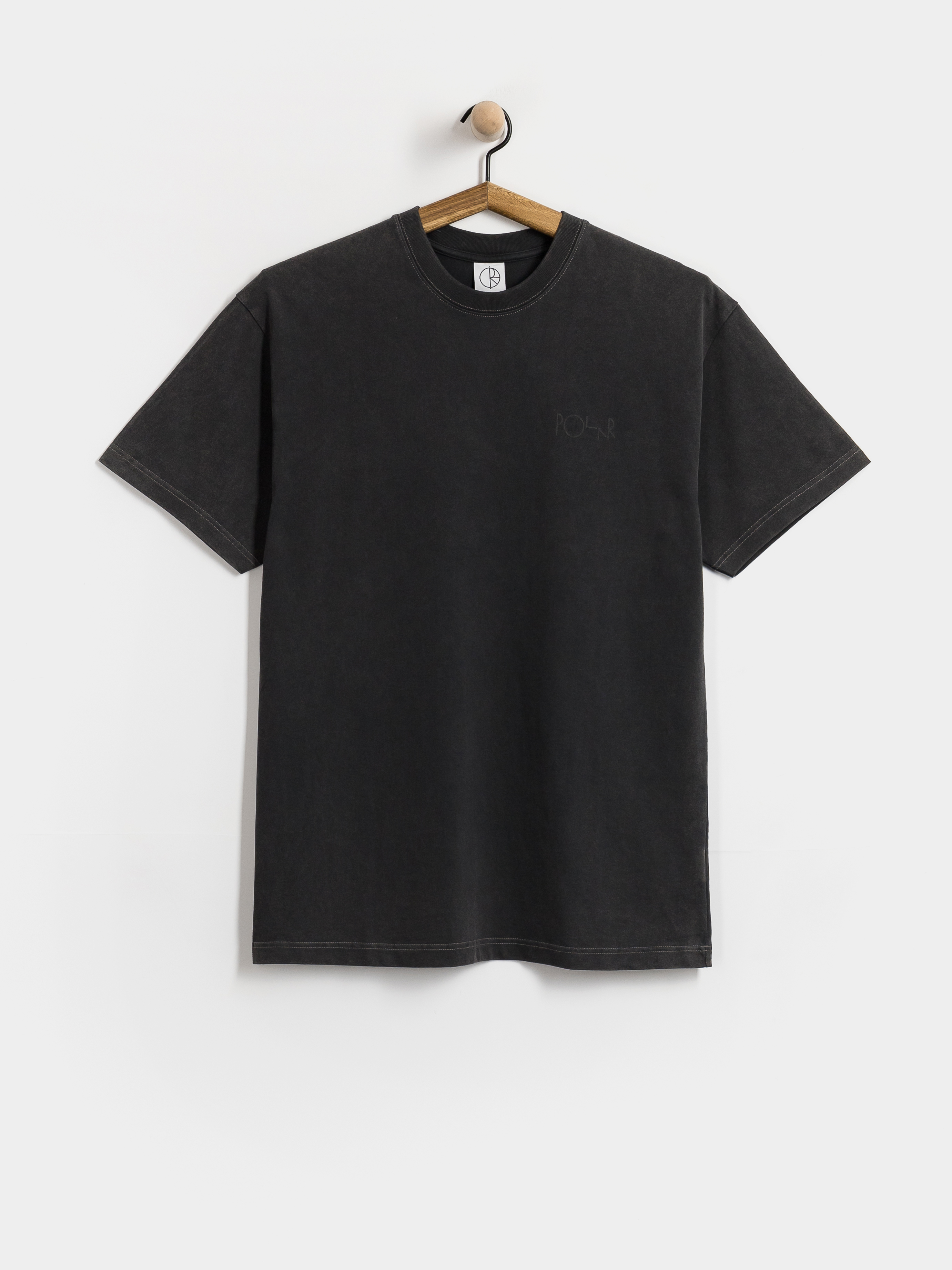 Polar Skate T-Shirt Contrast Stroke Logo (silver black/black)