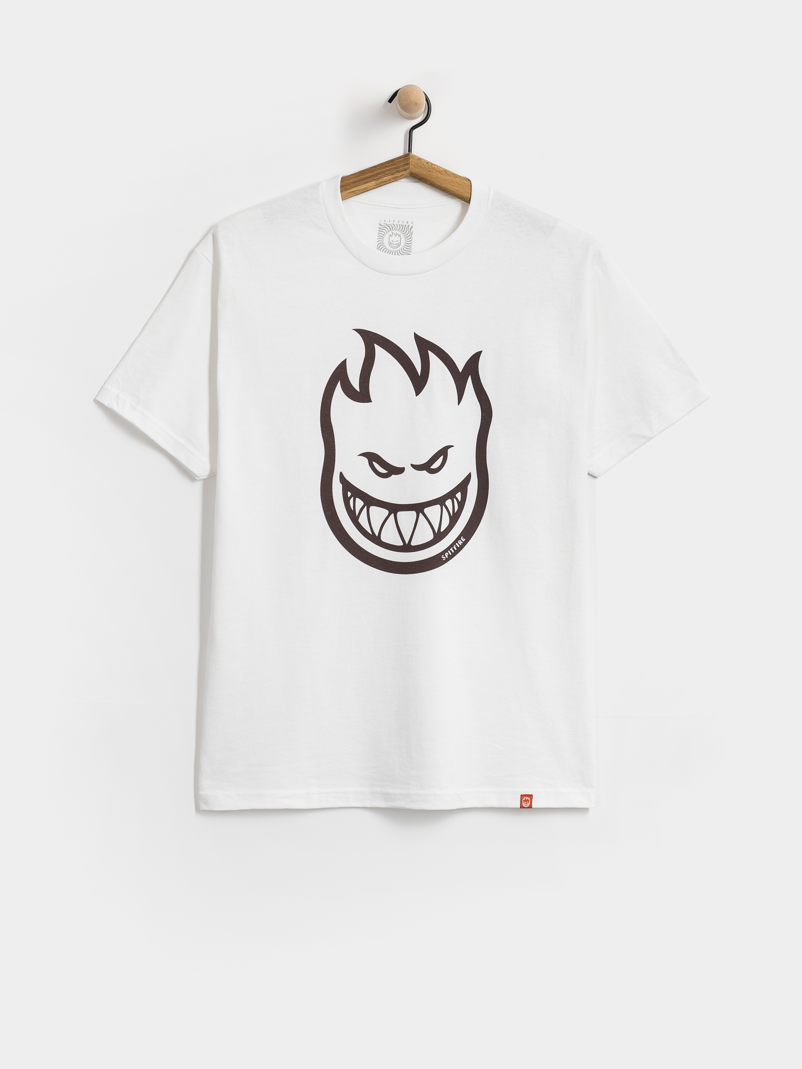 Spitfire T-Shirt Bighead (white w/dark red print)