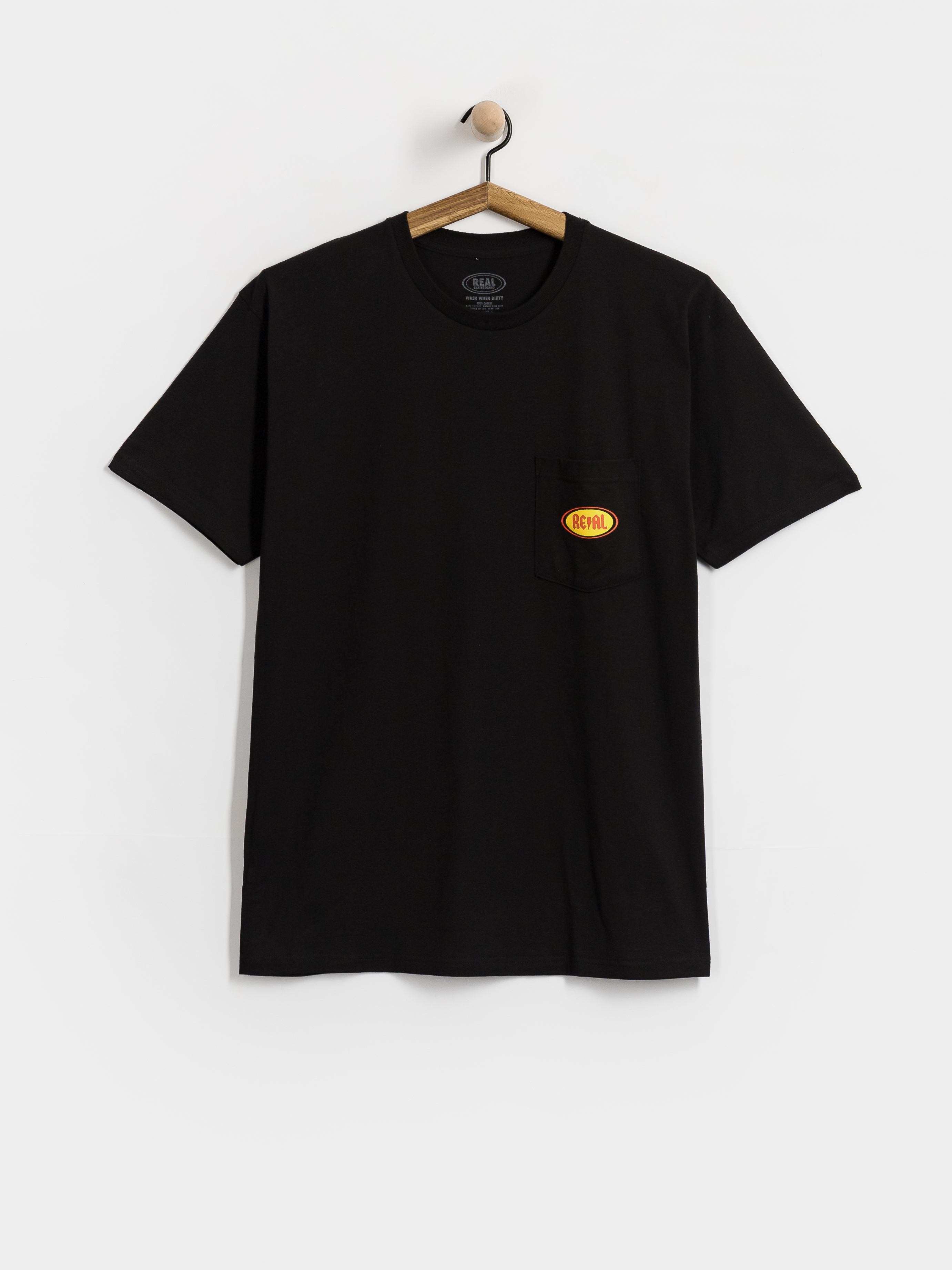 Real T-Shirt Oval - black (black w/red white black print)