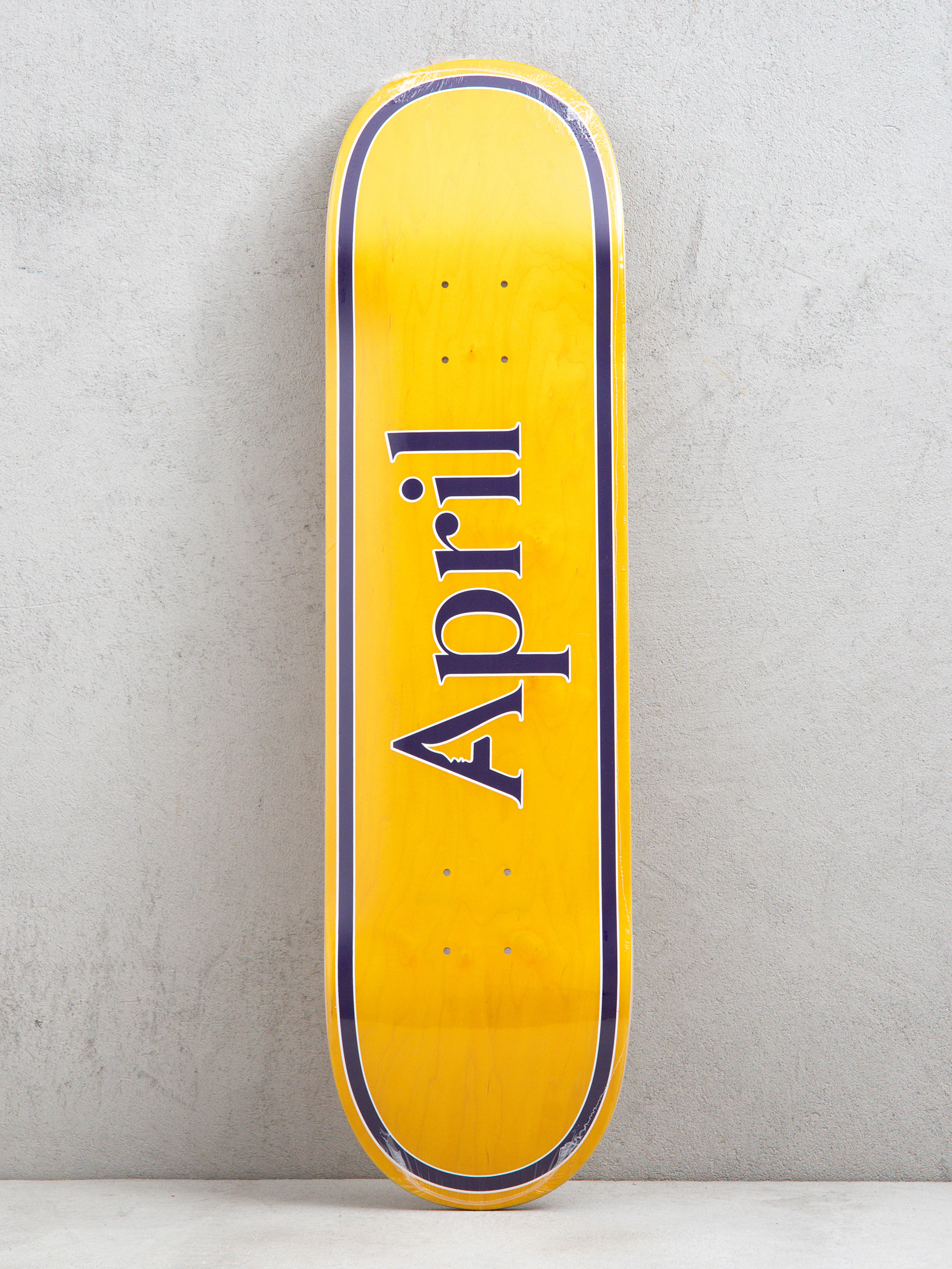 April Skateboards Deck Og Logo (yellow purple)