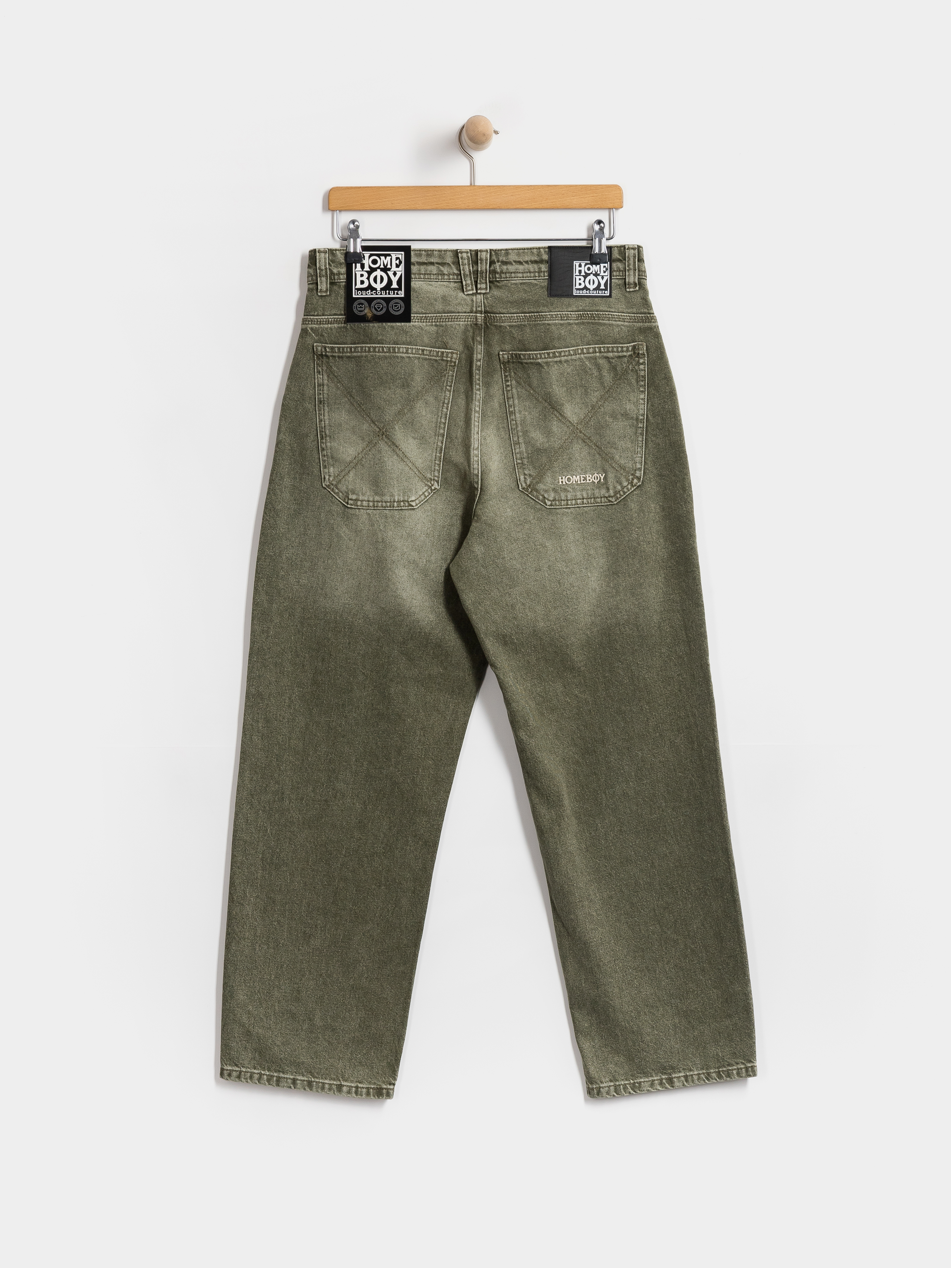 Homeboy Hose X Tra Baggy Dye Denim (washed green)
