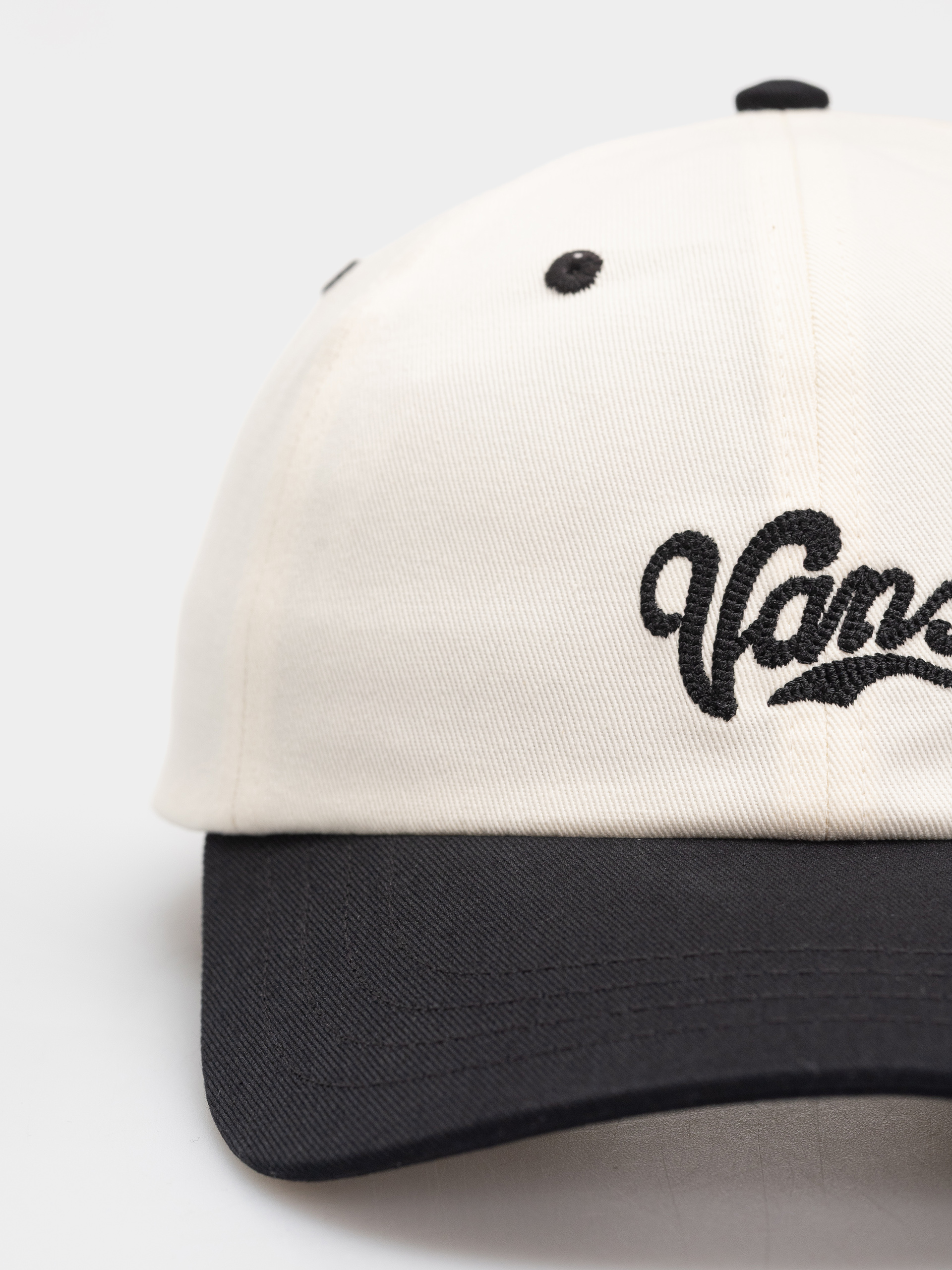 Vans Lefty Script Curved Bill Jockey Cap (black)