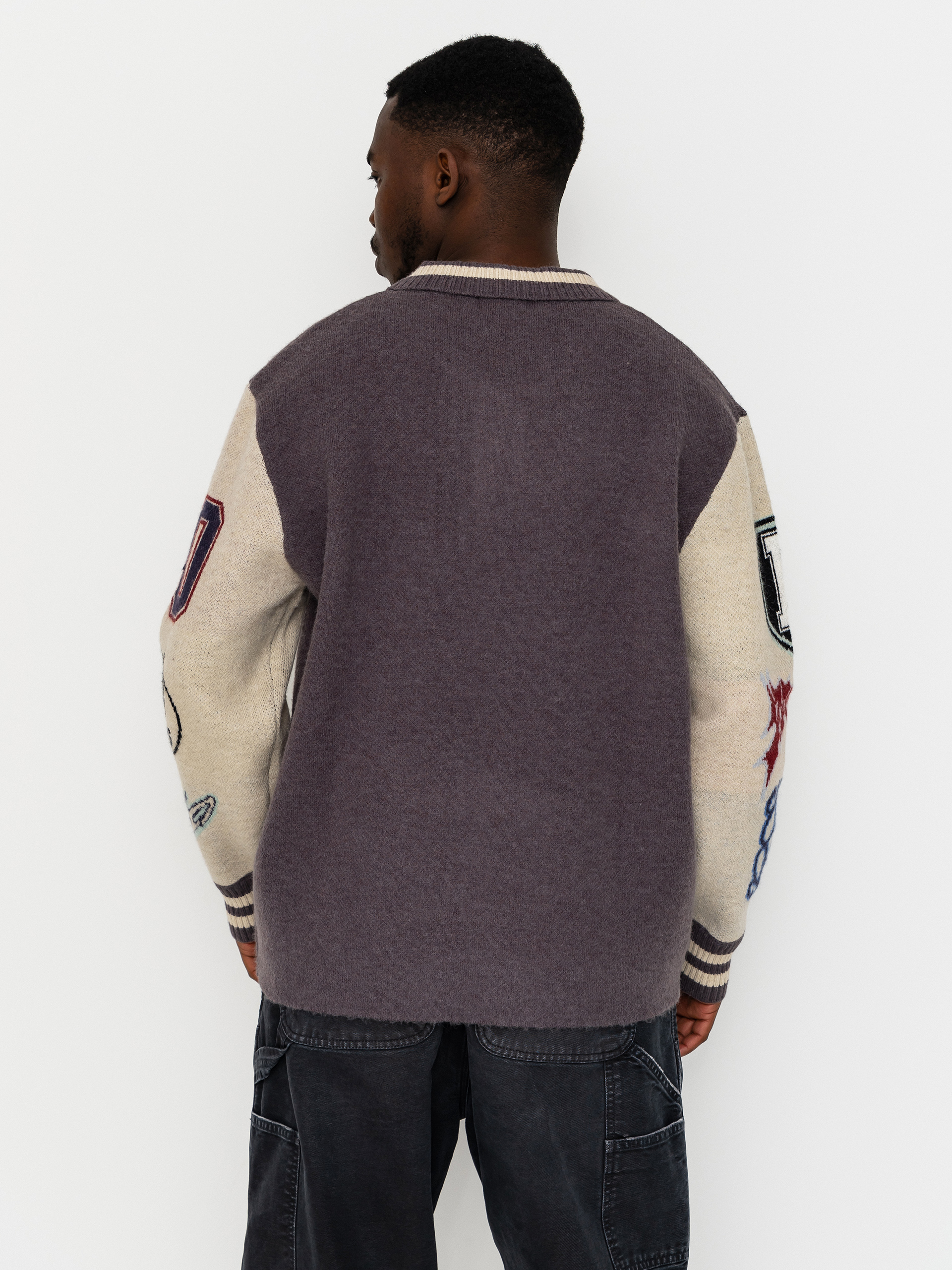 RipNDip Run It Up Knit Sweater (charoal cream)