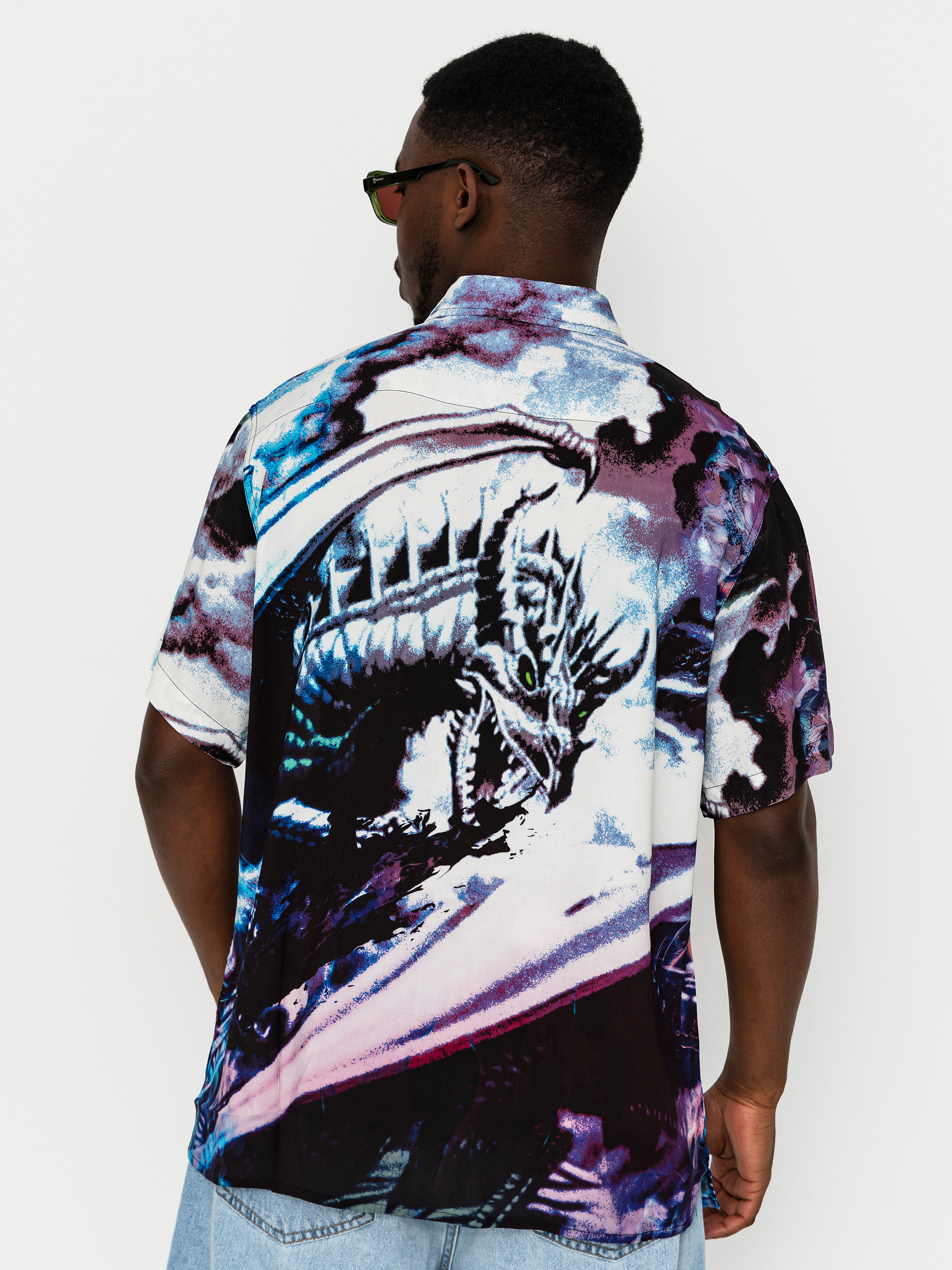 Deathwish Hemd Inferno Button Up (black aop)