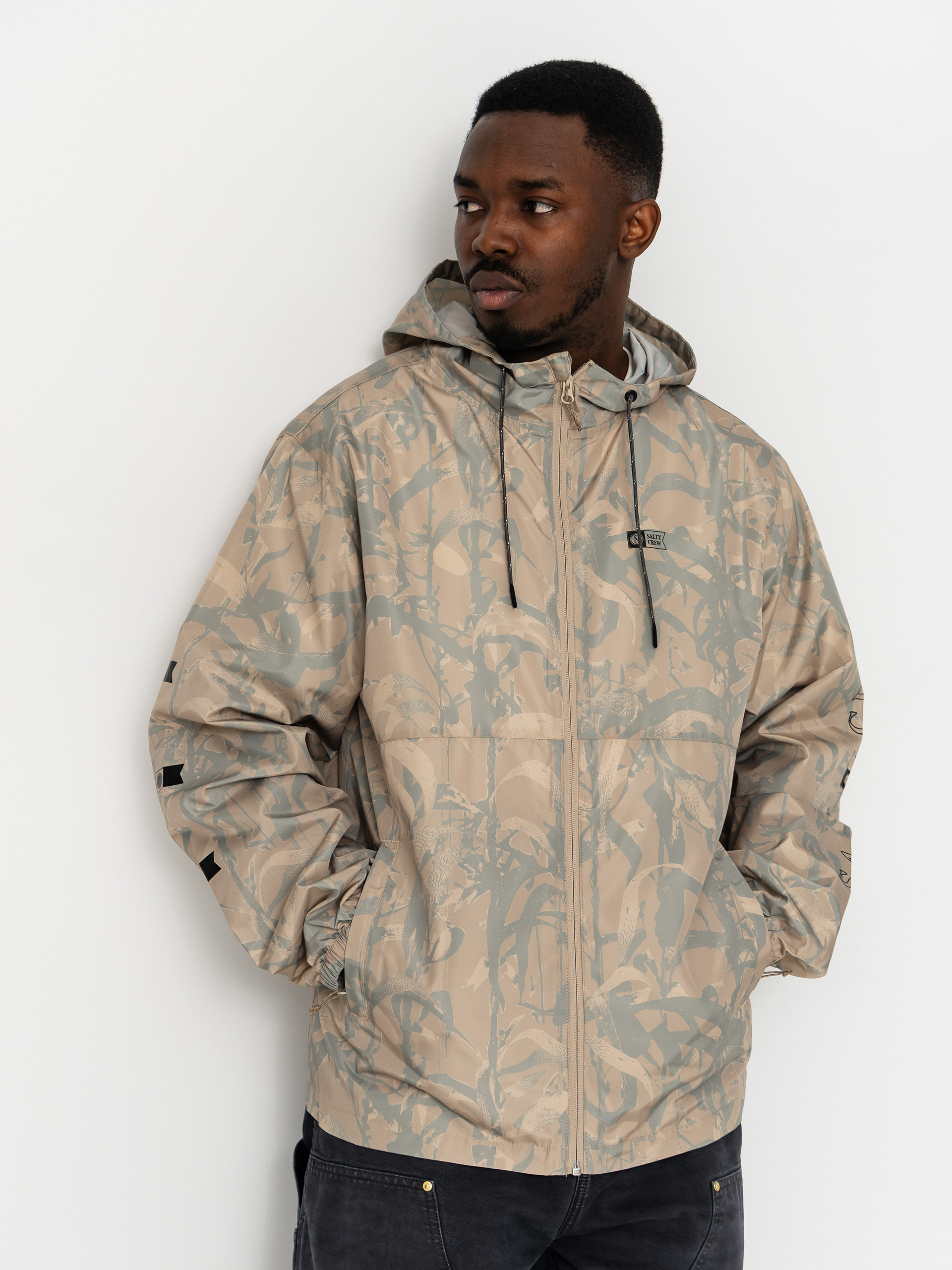 Salty Crew Surface Windbreaker Jacket (light camo)