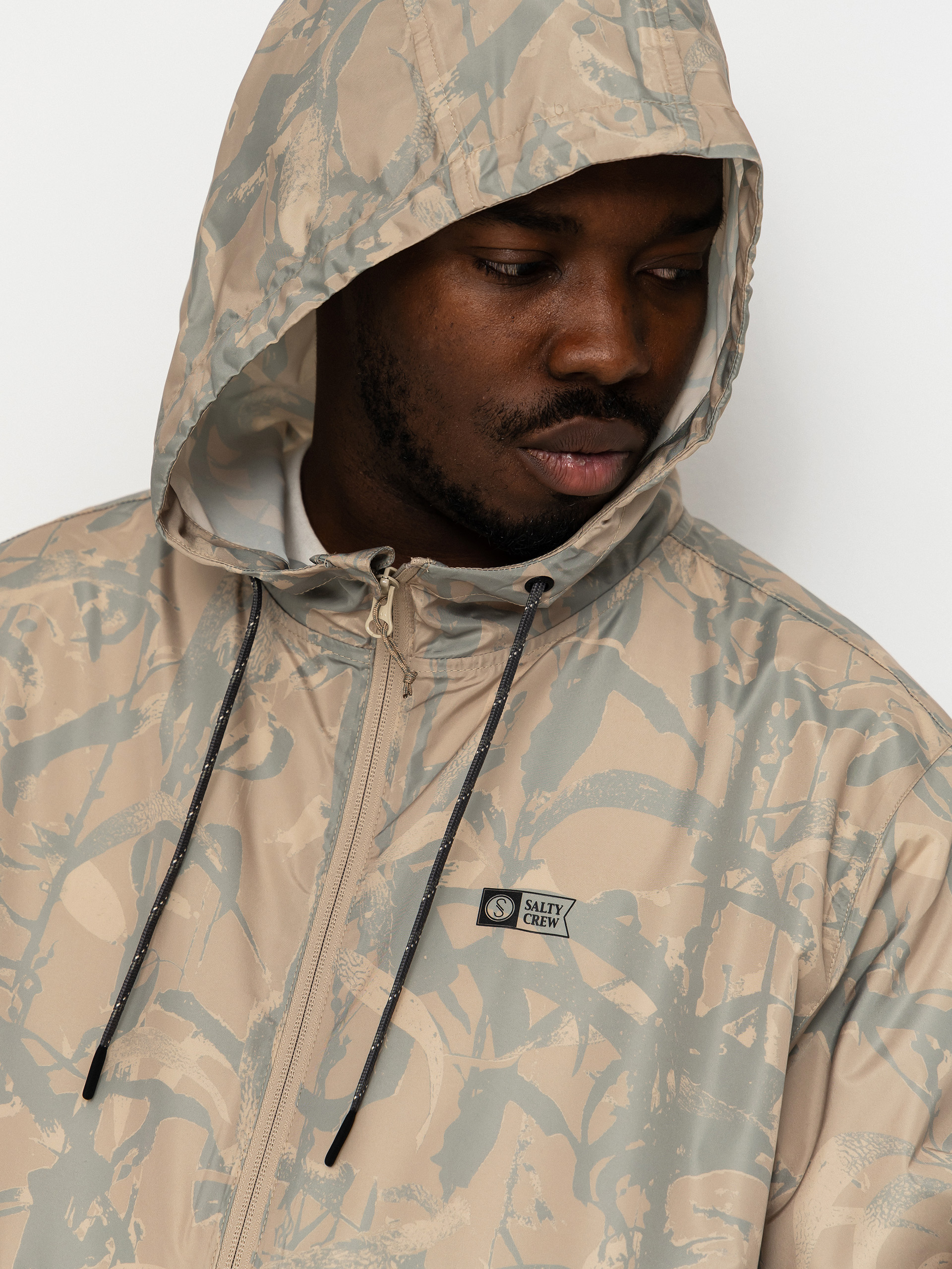 Salty Crew Surface Windbreaker Jacket (light camo)