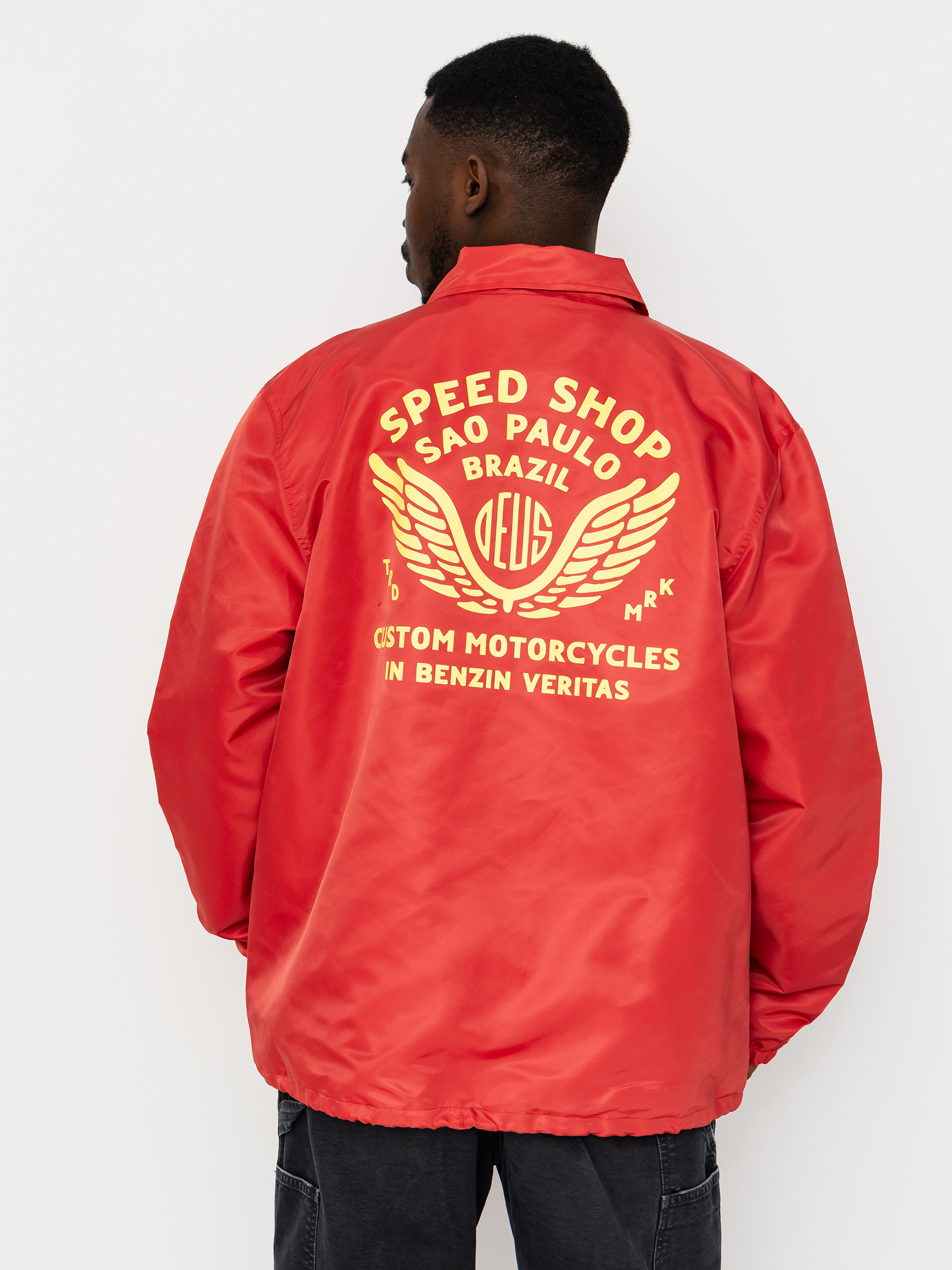 Deus Ex Machina Jacke Munificence Nylon Coach (melon red)