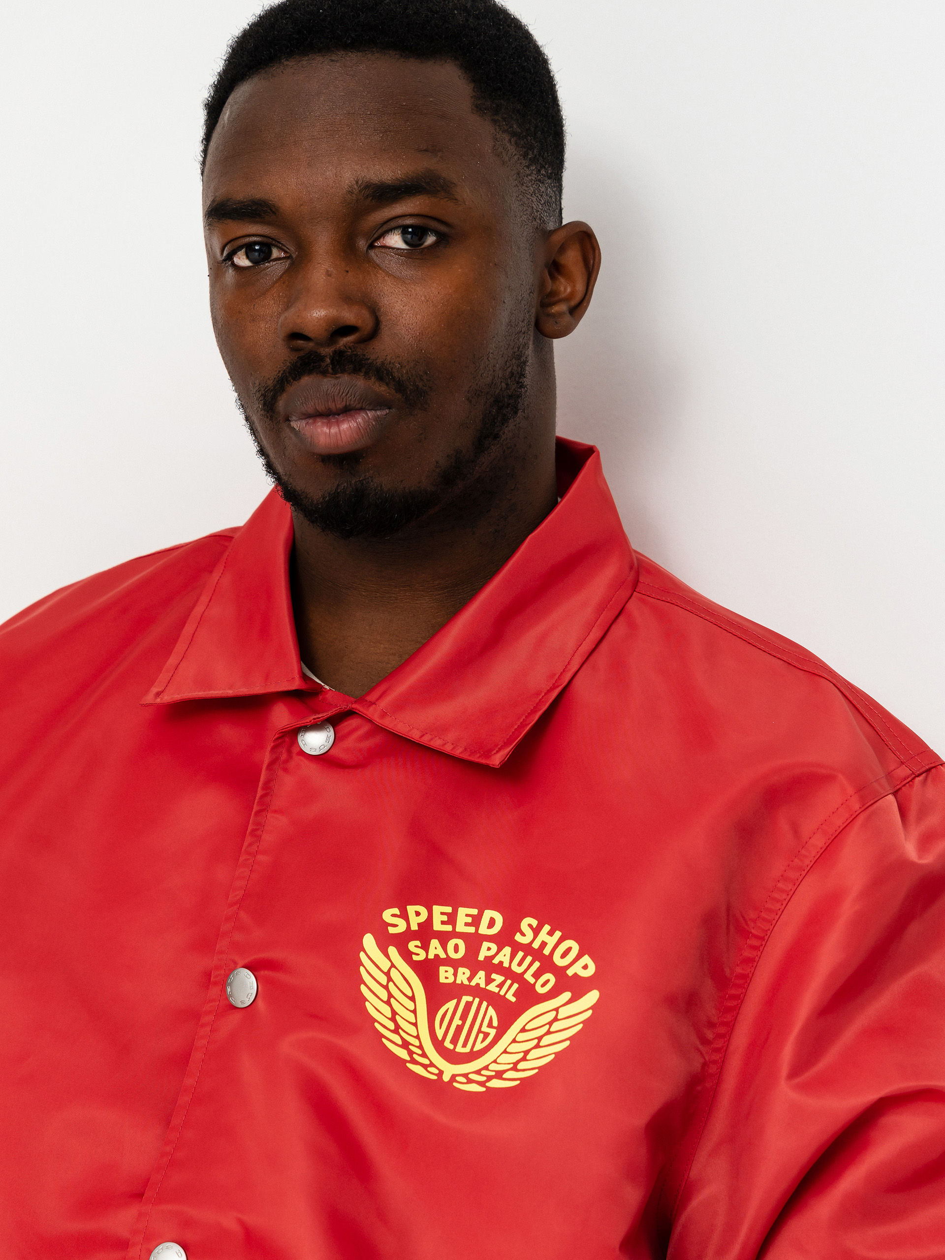 Deus Ex Machina Jacket Munificence Nylon Coach (melon red)