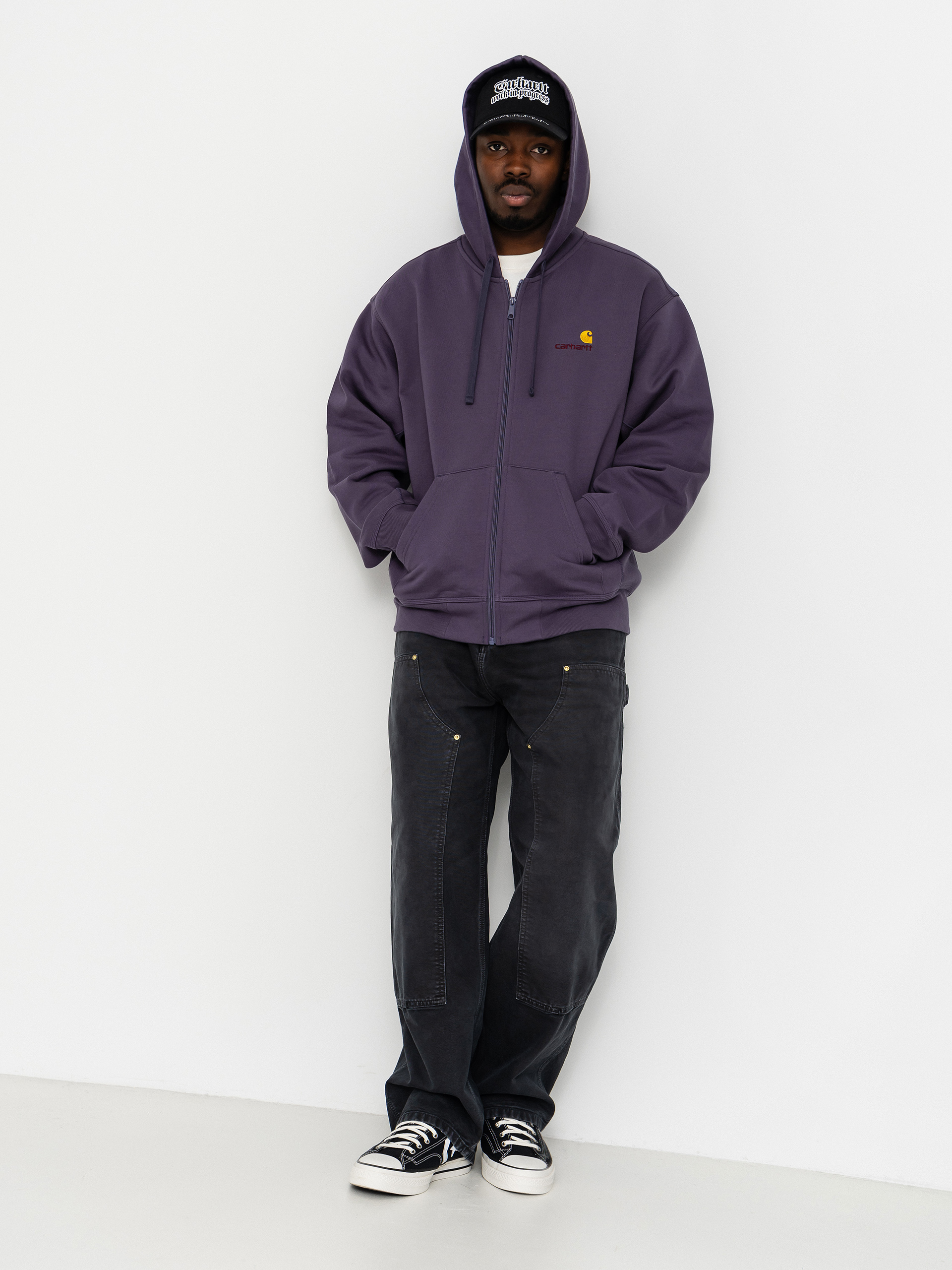 Carhartt WIP Hoodie American Script ZHD (shady purple)