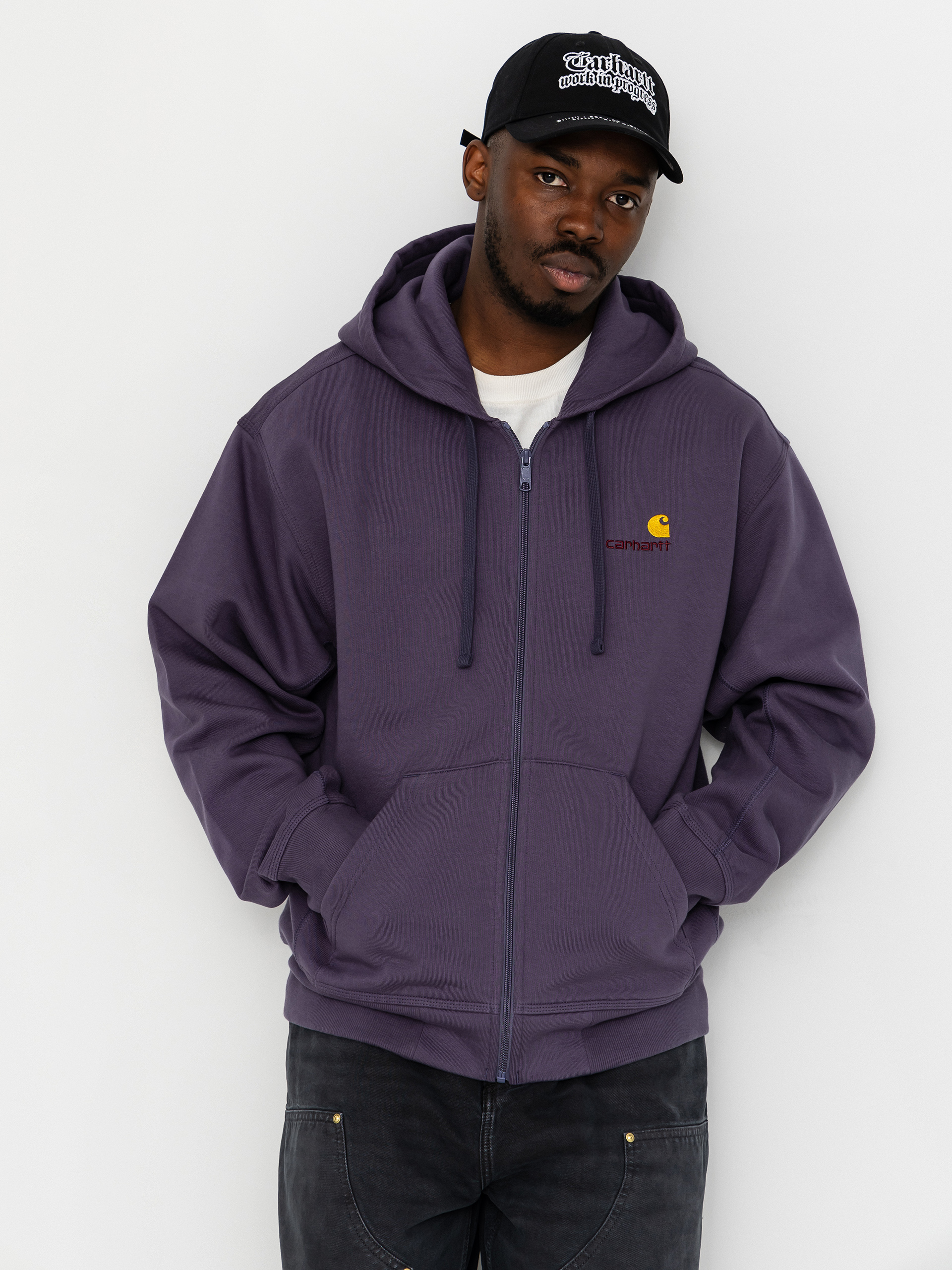 Carhartt WIP Hoodie American Script ZHD (shady purple)