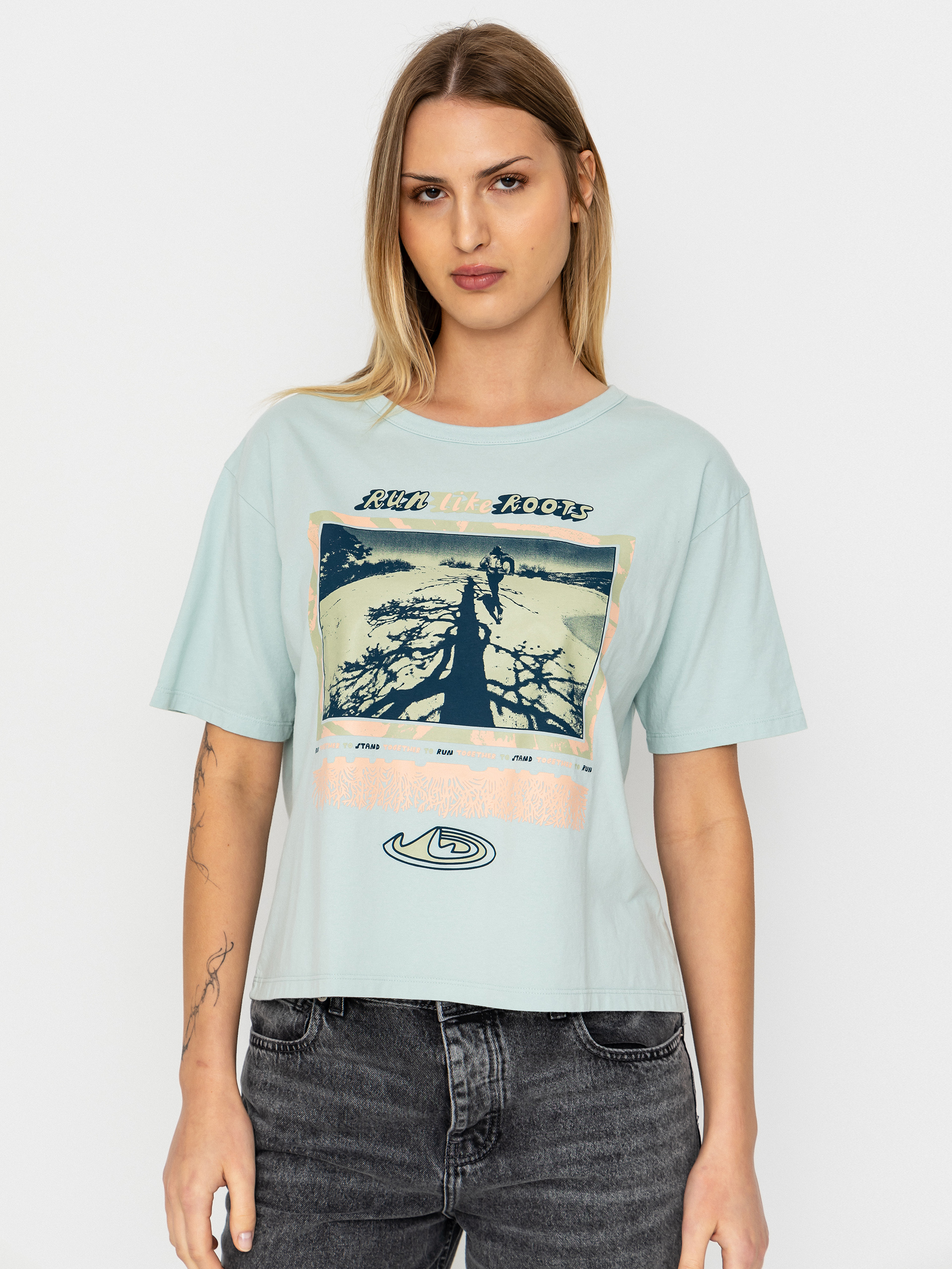 Patagonia Run Like Roots Wmn T-Shirt (thin ice)